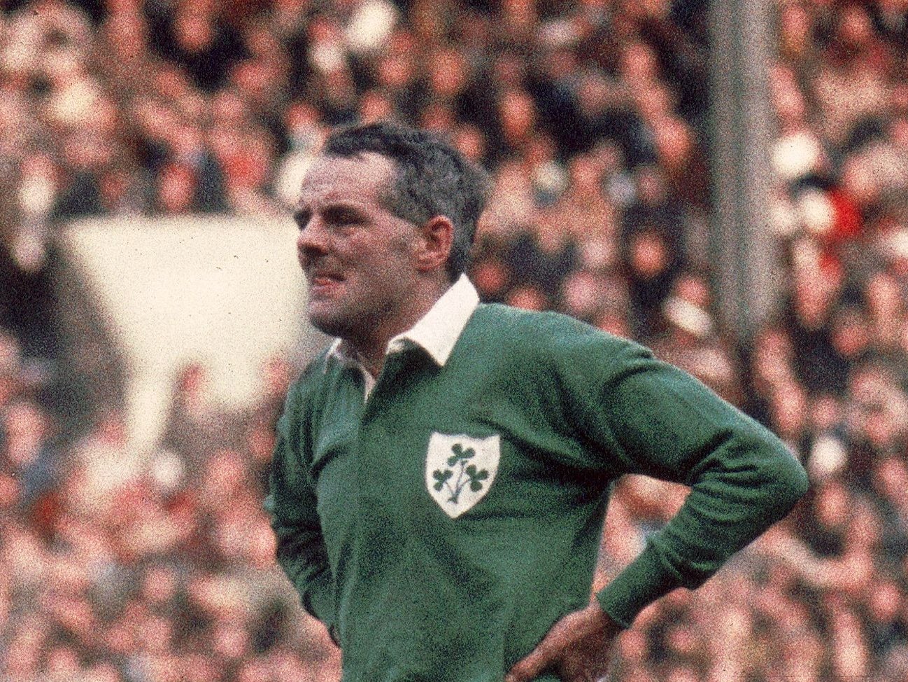 Tom Kiernan during a match between England and Ireland at Twickenham in 1972