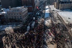 Justin Trudeau says military intervention to stop trucker protest over vaccine mandates ‘not in the cards’