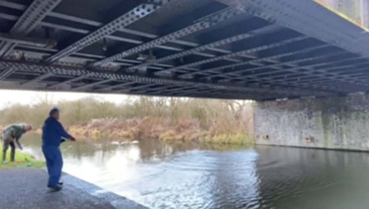 A section of the Grand Union Canal, where Mr Jordan found the explosives (Dave Jordan/PA)