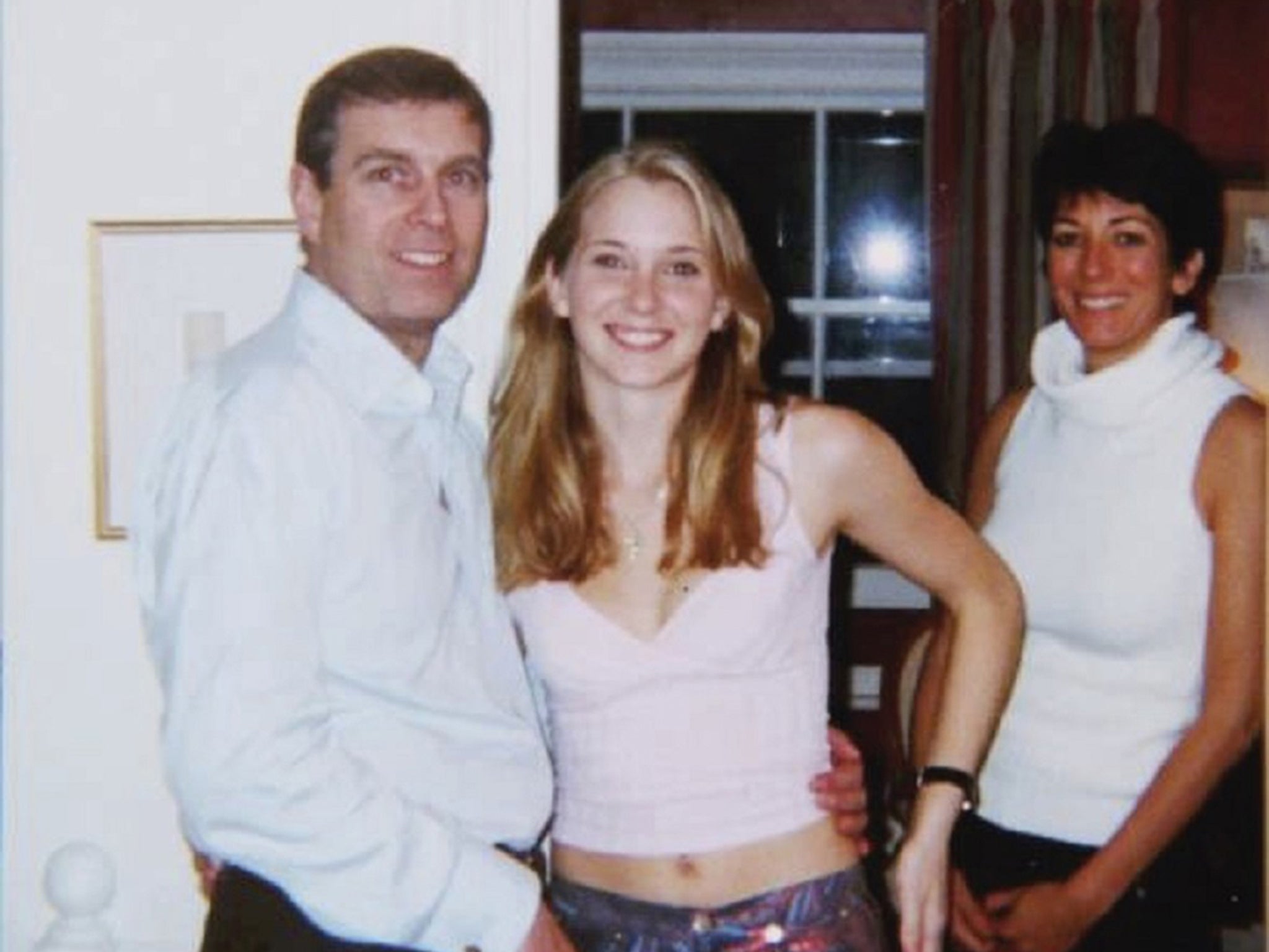 The Duke of York pictured with Virginia Roberts and Ghislaine Maxwell in the much disputed photo