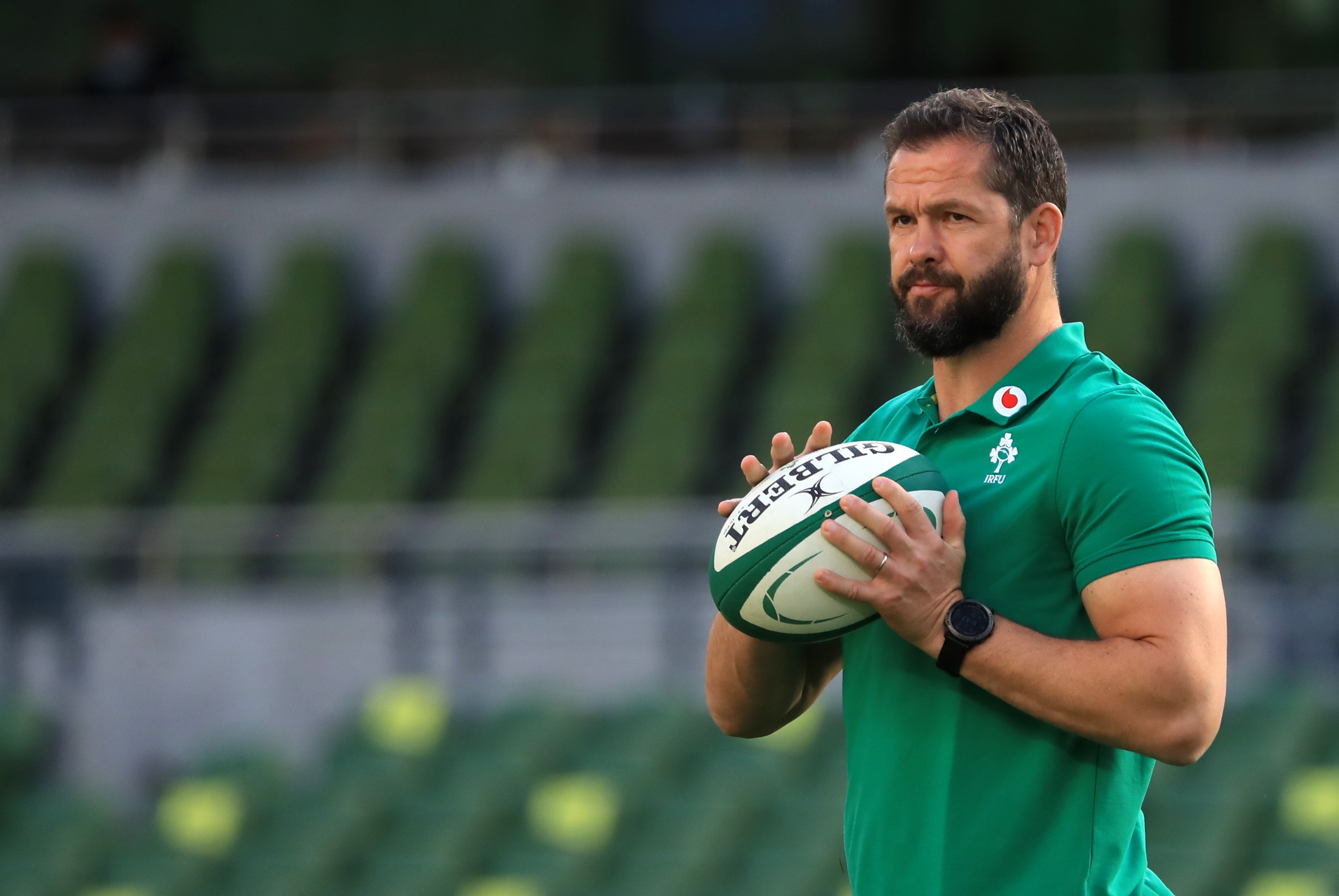 Ireland head coach Andy Farrell is preparing to host Wales (Donall Farmer/PA)