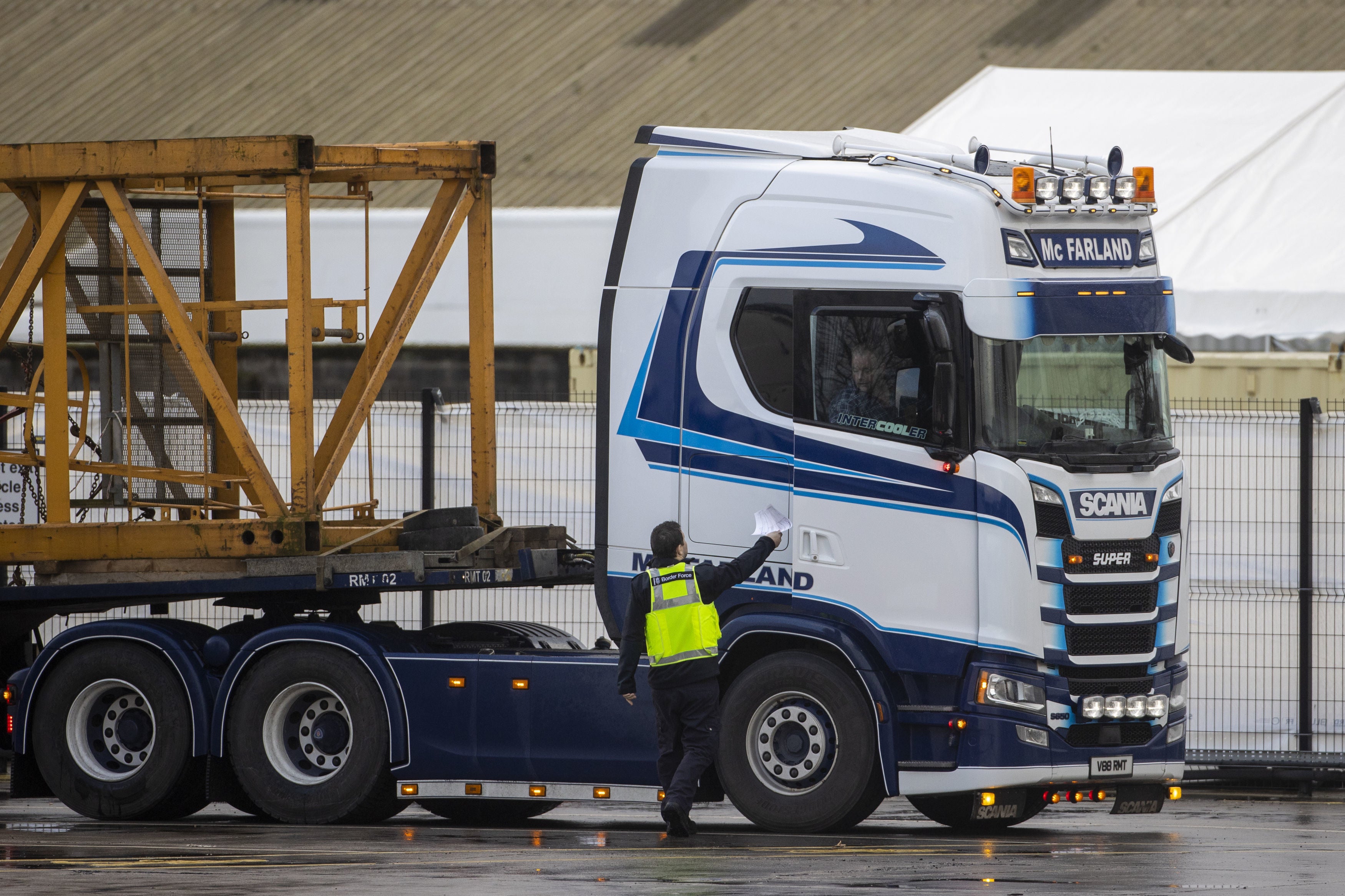 A High Court judge has issued an interim order suspending a decision by Agriculture Minister Edwin Poots to direct a halt to Brexit agri-food checks at Northern Ireland ports (Liam McBurney/PA)