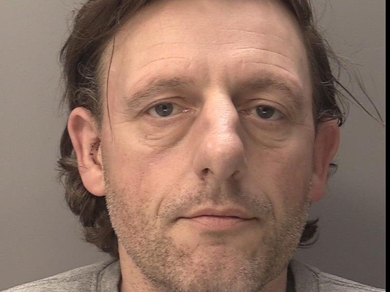 Dean Loughran, 48, (pictured) attacked Reda Gabarron with a kitchen knife after sparking an argument by squirting hand sanitiser into his meal