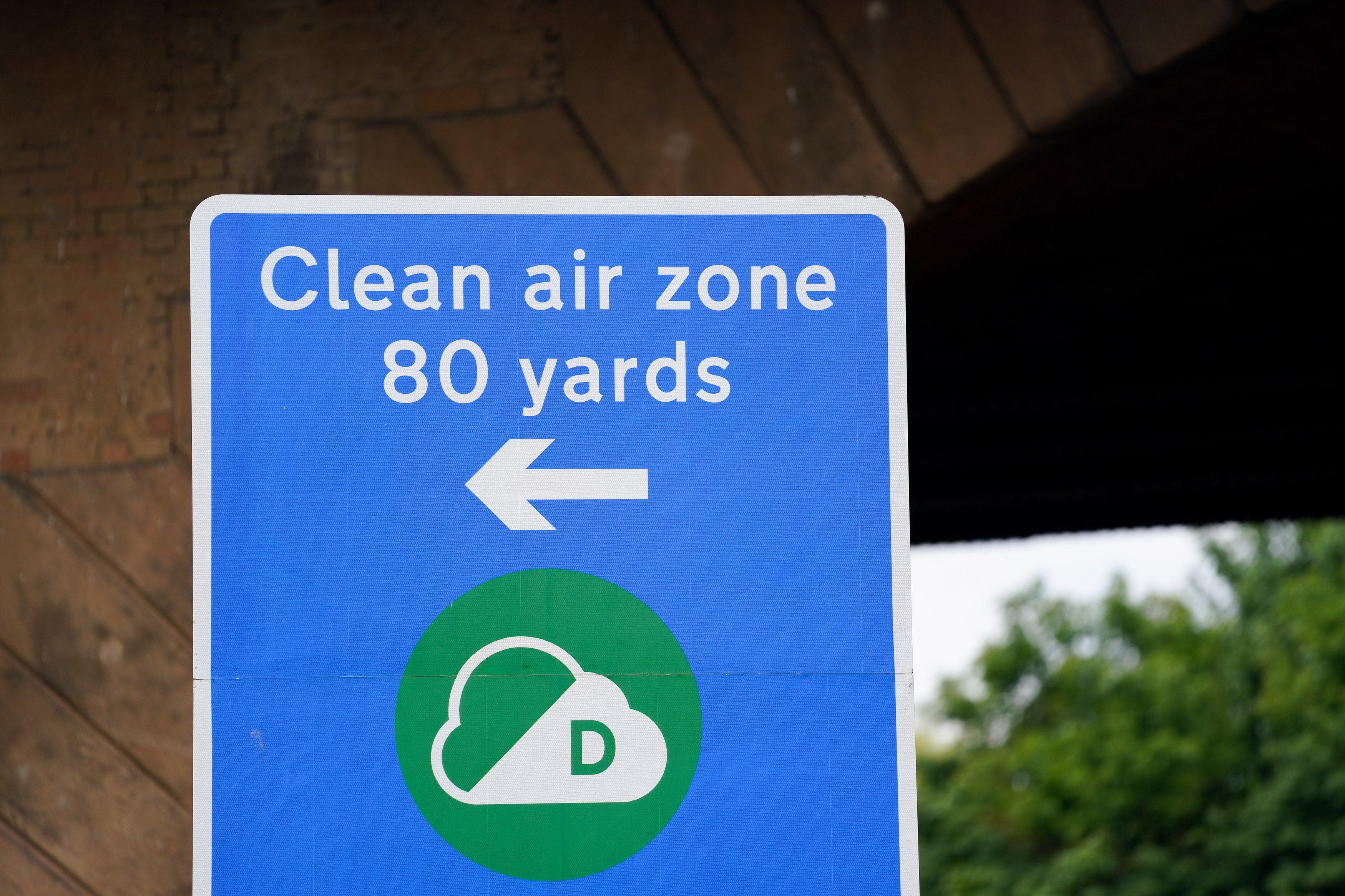 Clean air zone sign (Jacob King/PA)