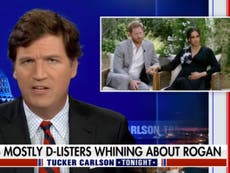 Tucker Carlson under fire for ferocious attack on Meghan and Harry: ‘Annoying fake duchess and brain-dead husband’