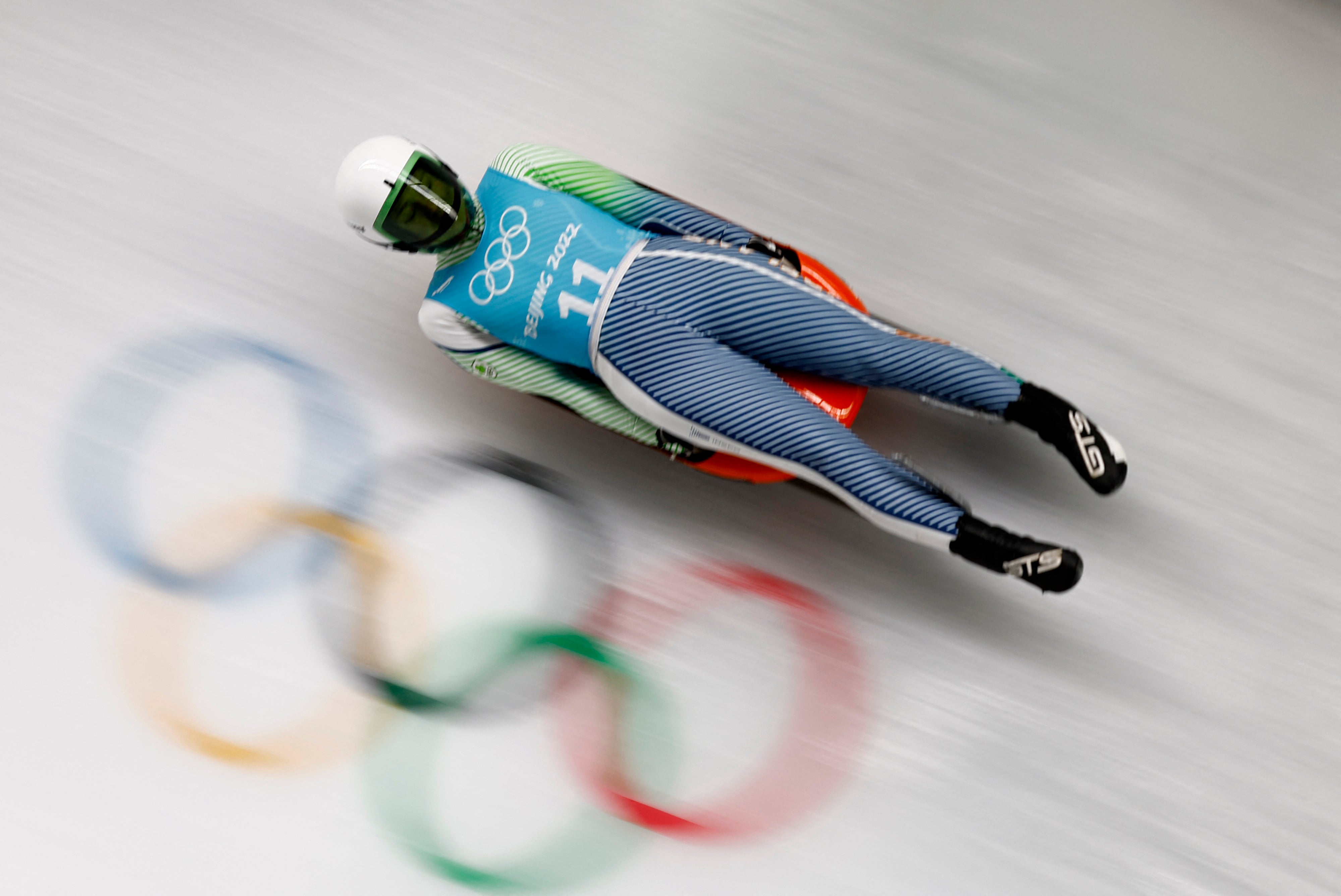 Elsa Desmond in training at Beijing’s National Sliding Centre