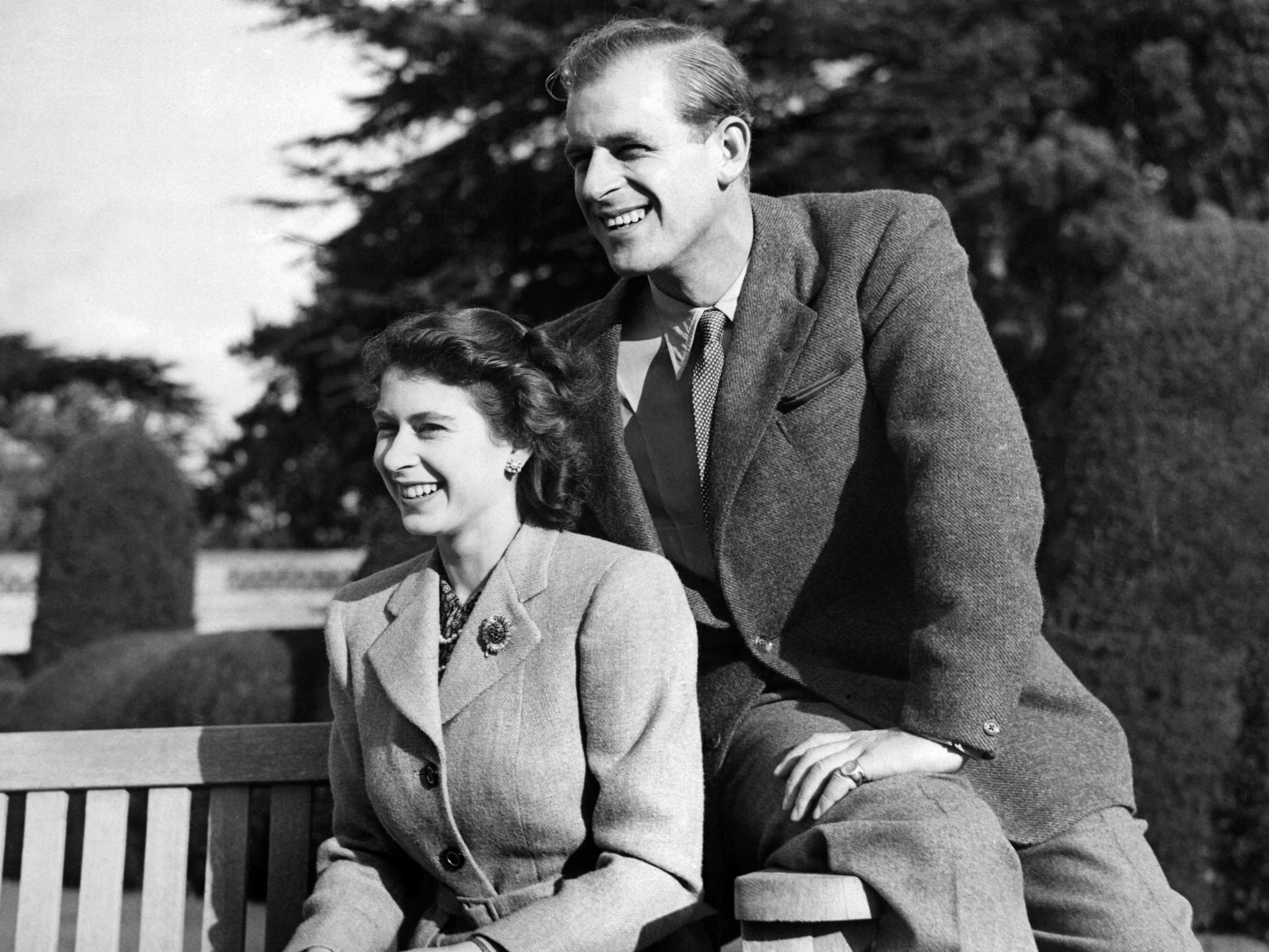 The Queen and Prince Philip on their honeymoon in 1947