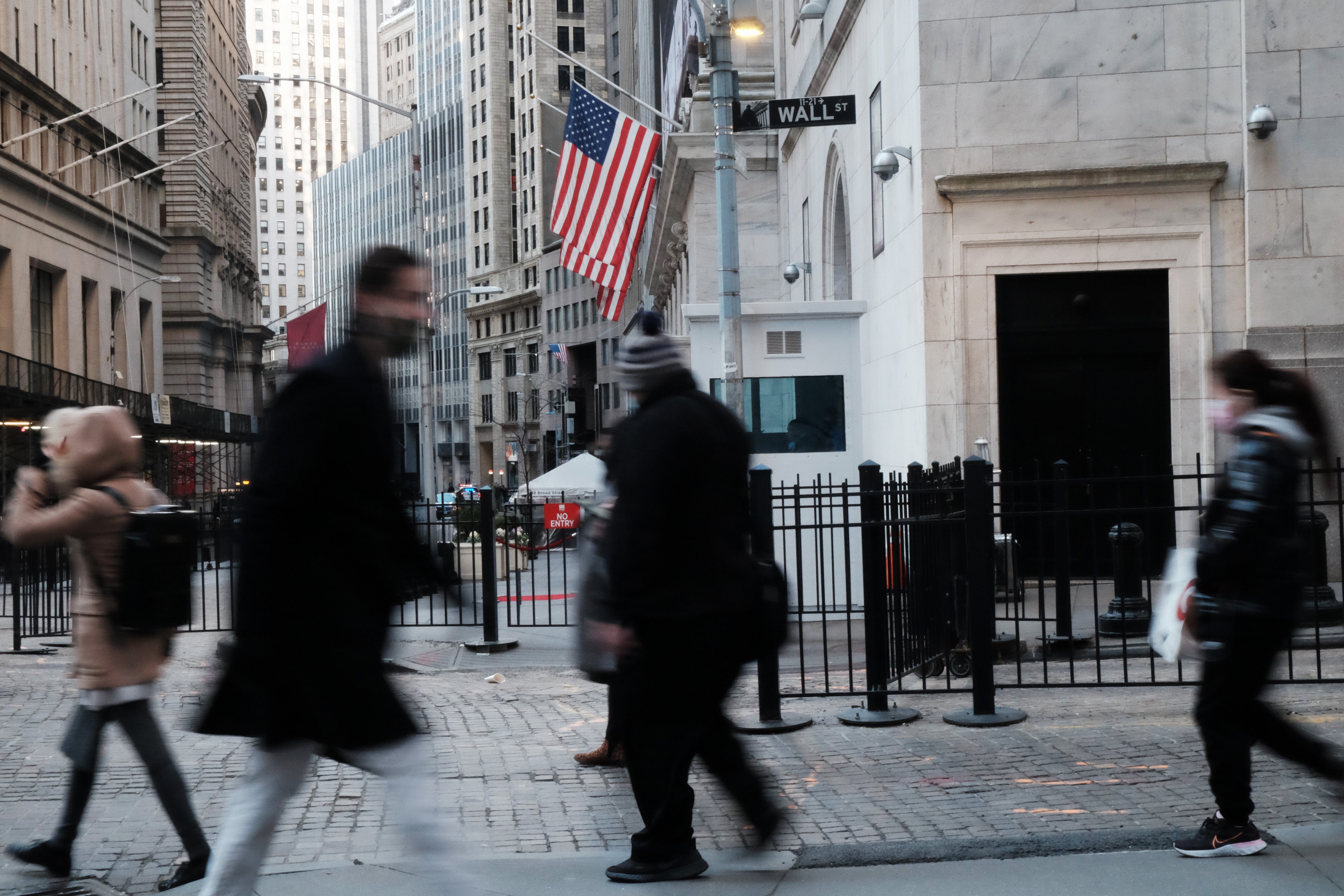 Wall Street in New York City.