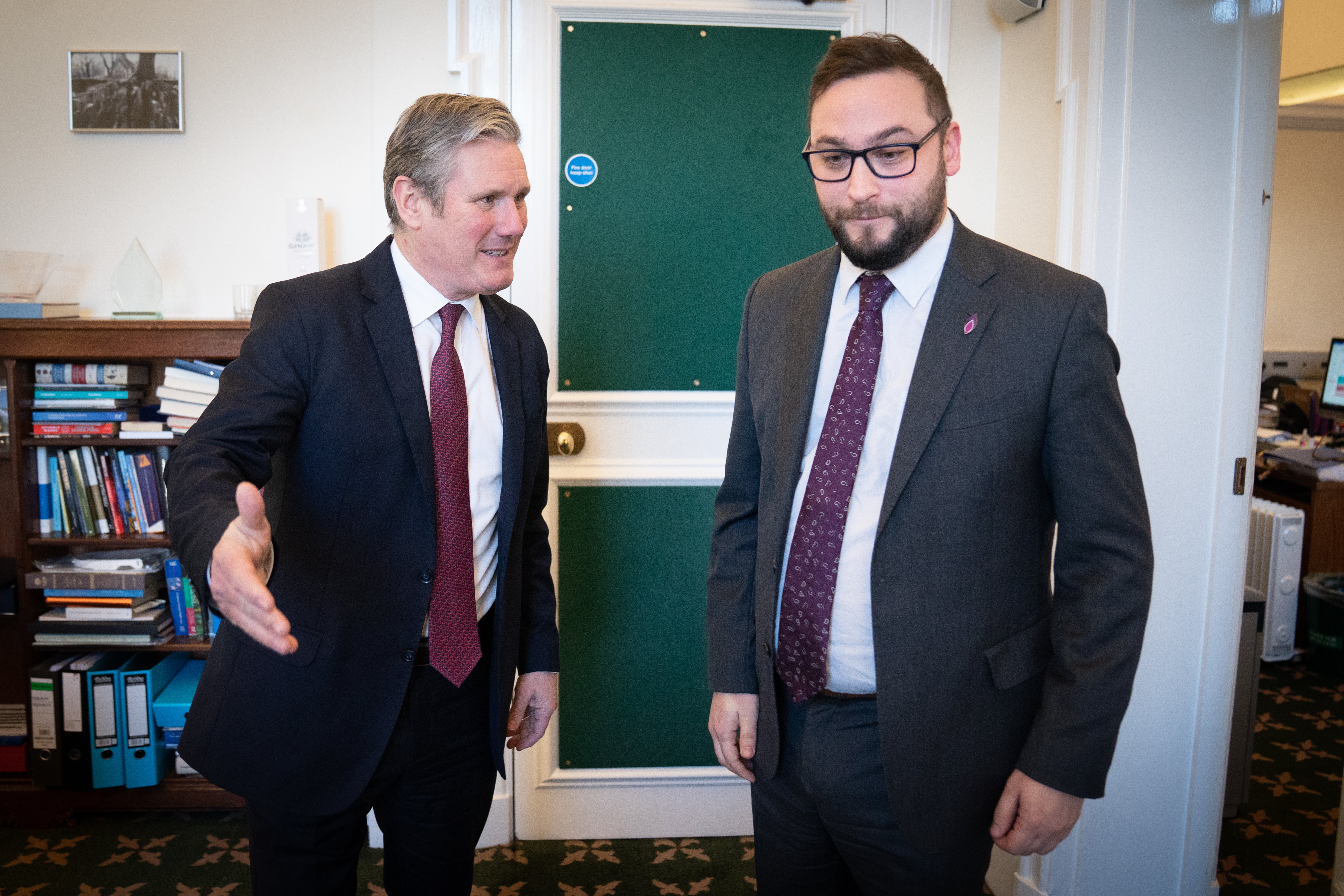 Labour leader Sir Keir Starmer with Bury South MP Christian Wakeford (Stefan Rousseau/PA)