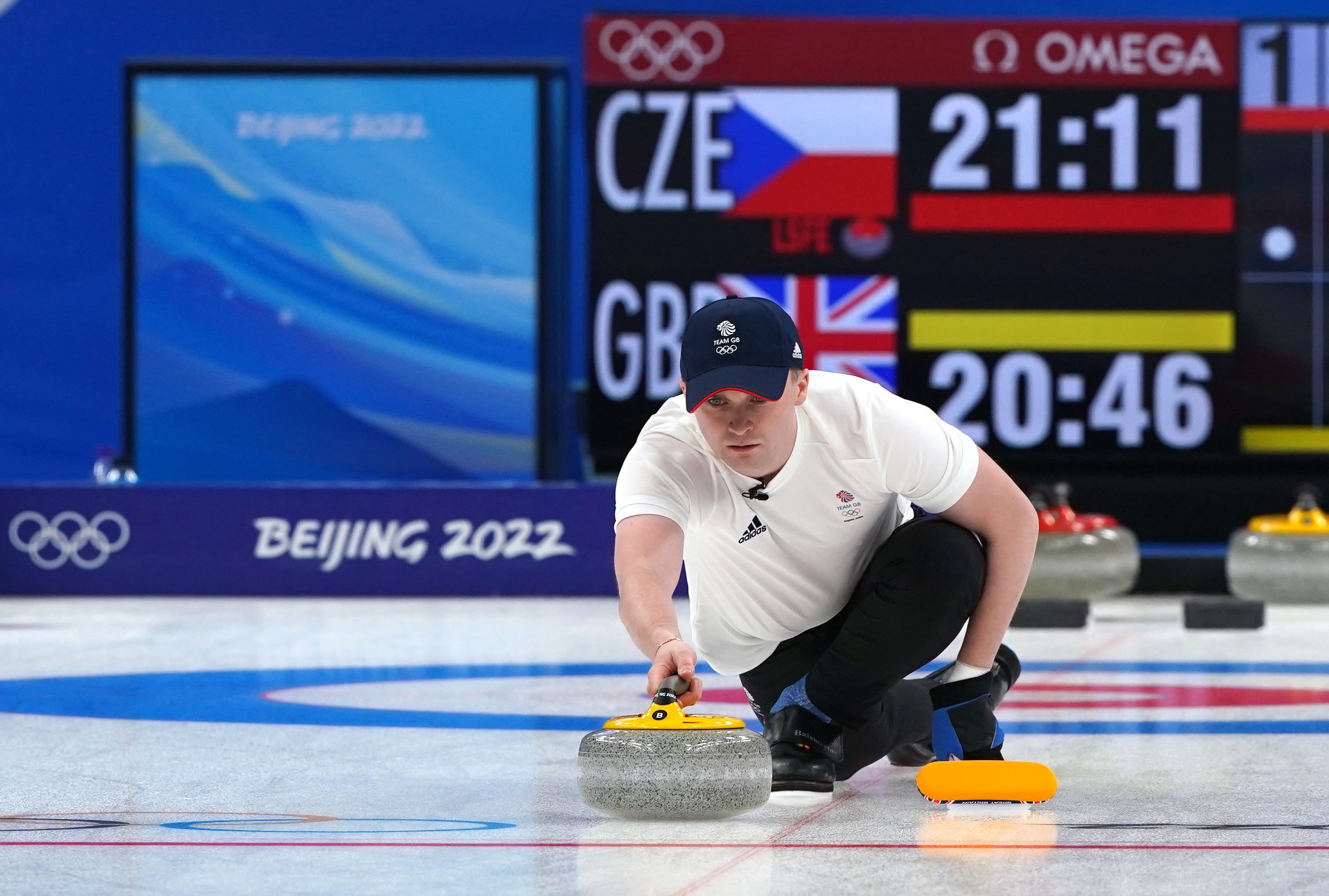 Bruce Mouat’s hat played a pivotal role in Great Britain’s win over the Czech Republic (Andrew Milligan/PA)