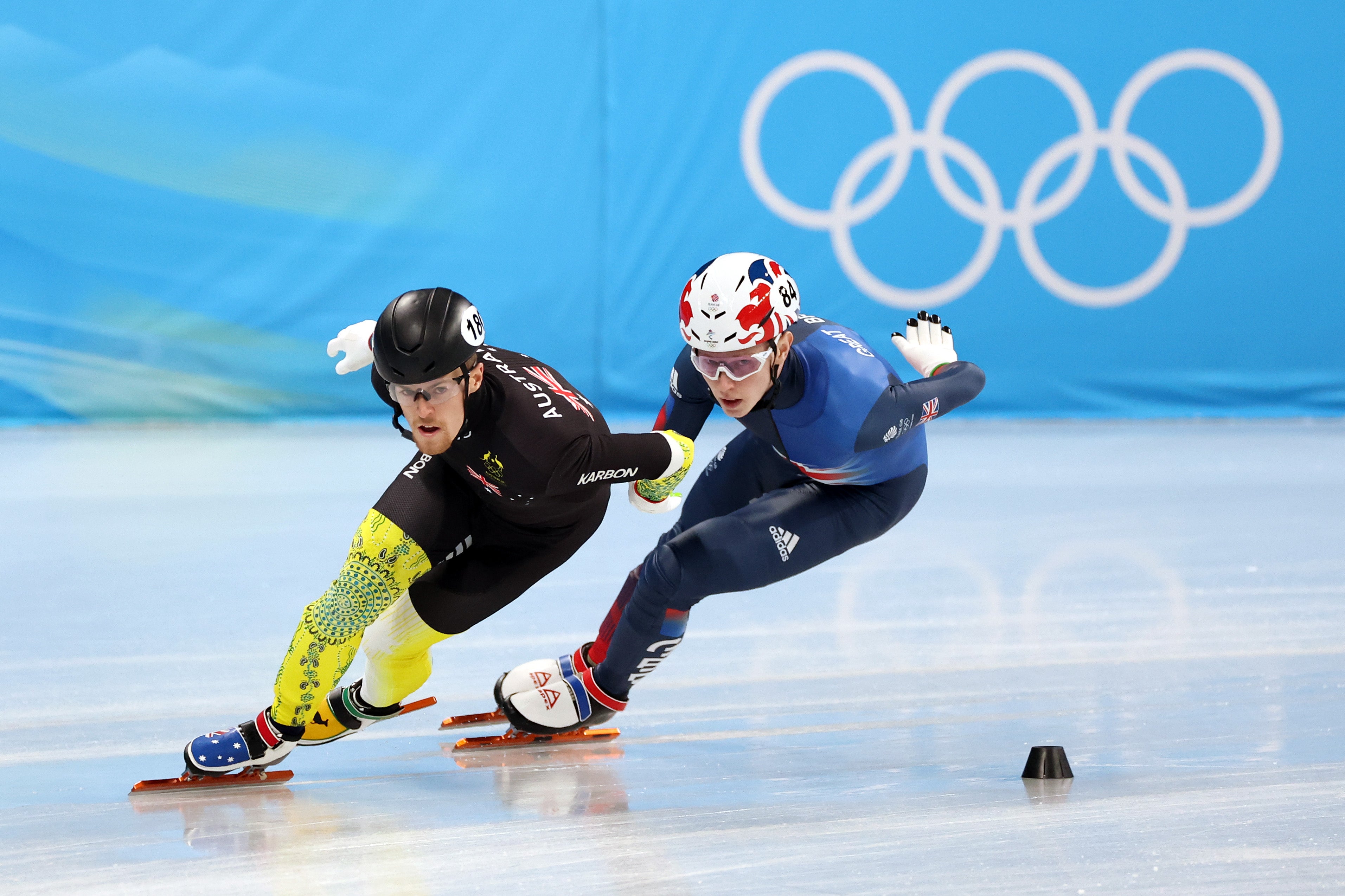 GB’s Niall Treacy (right) in action on Saturday