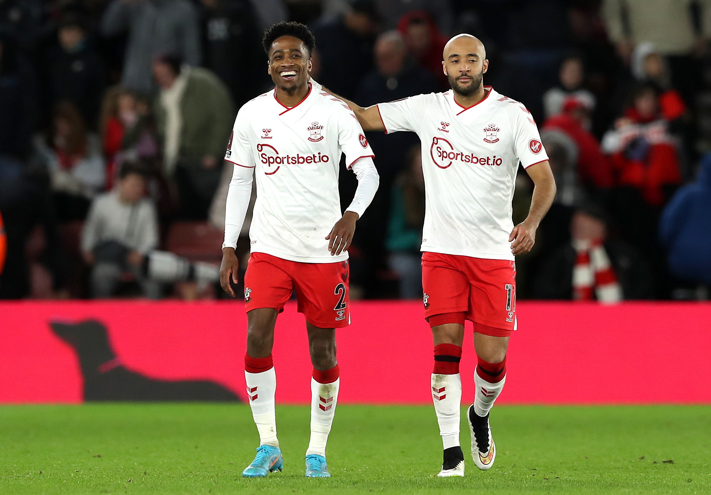 Kyle Walker-Peters, left, scored the winner (Kieran Cleeves/PA)