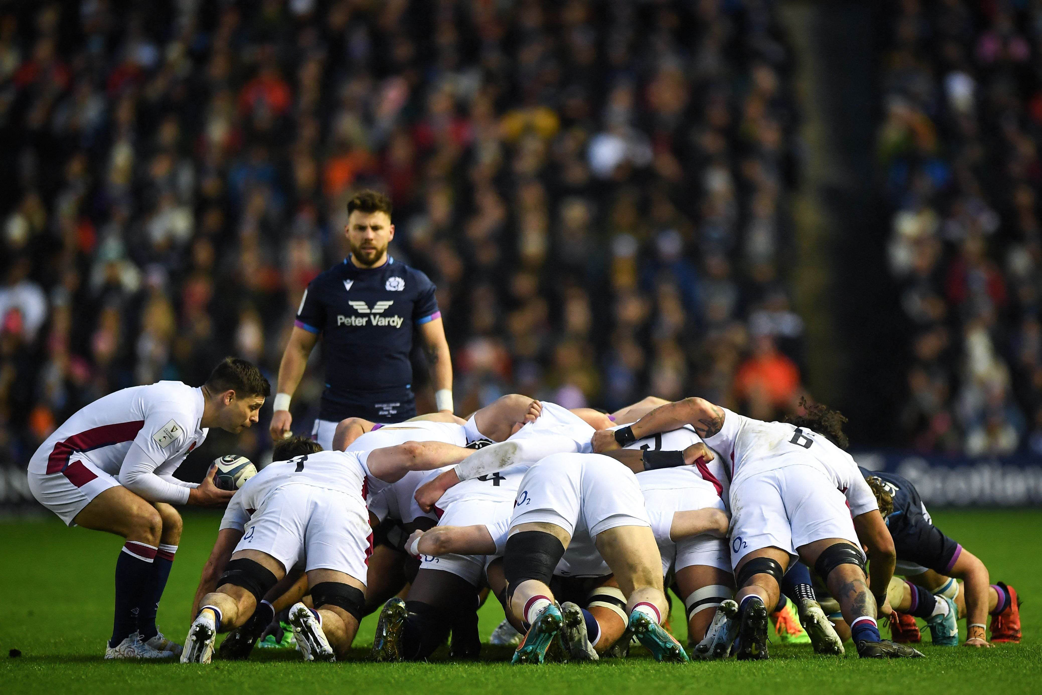 Ben Youngs puts in at the scrum