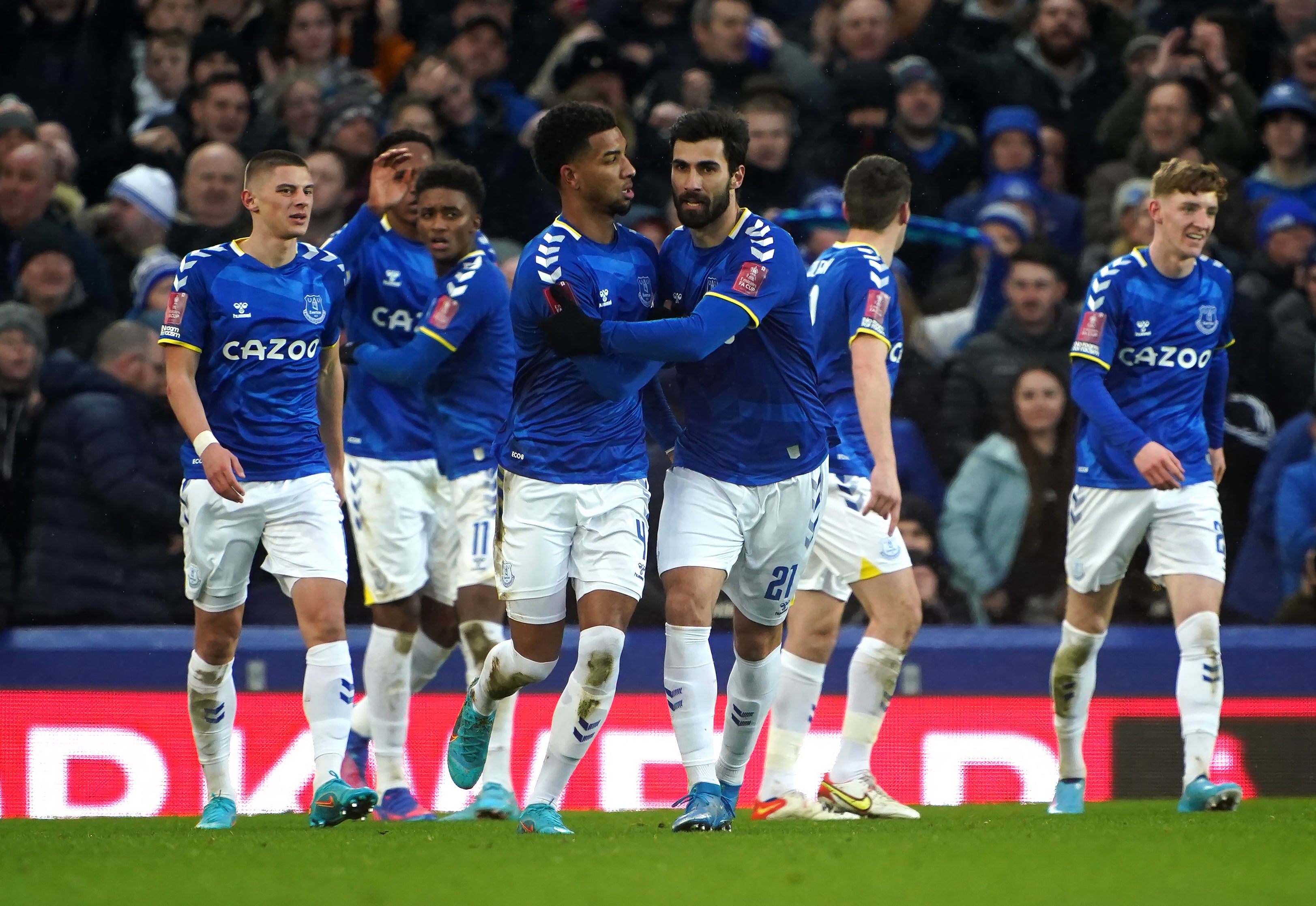 Everton pulled clear in the second half (Peter Byrne/PA)