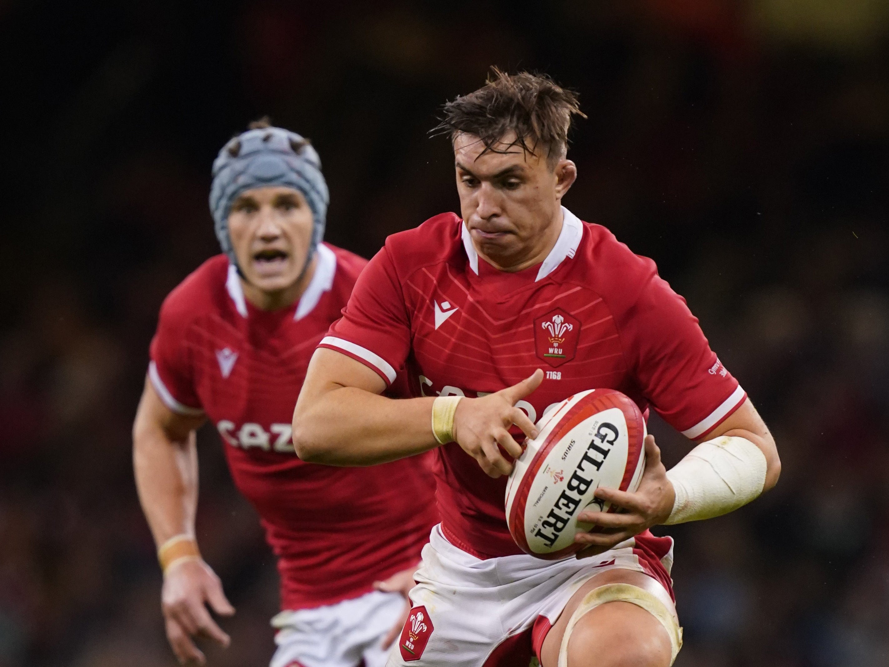 Wales flanker Taine Basham, right, shone against Ireland (David Davies/PA)