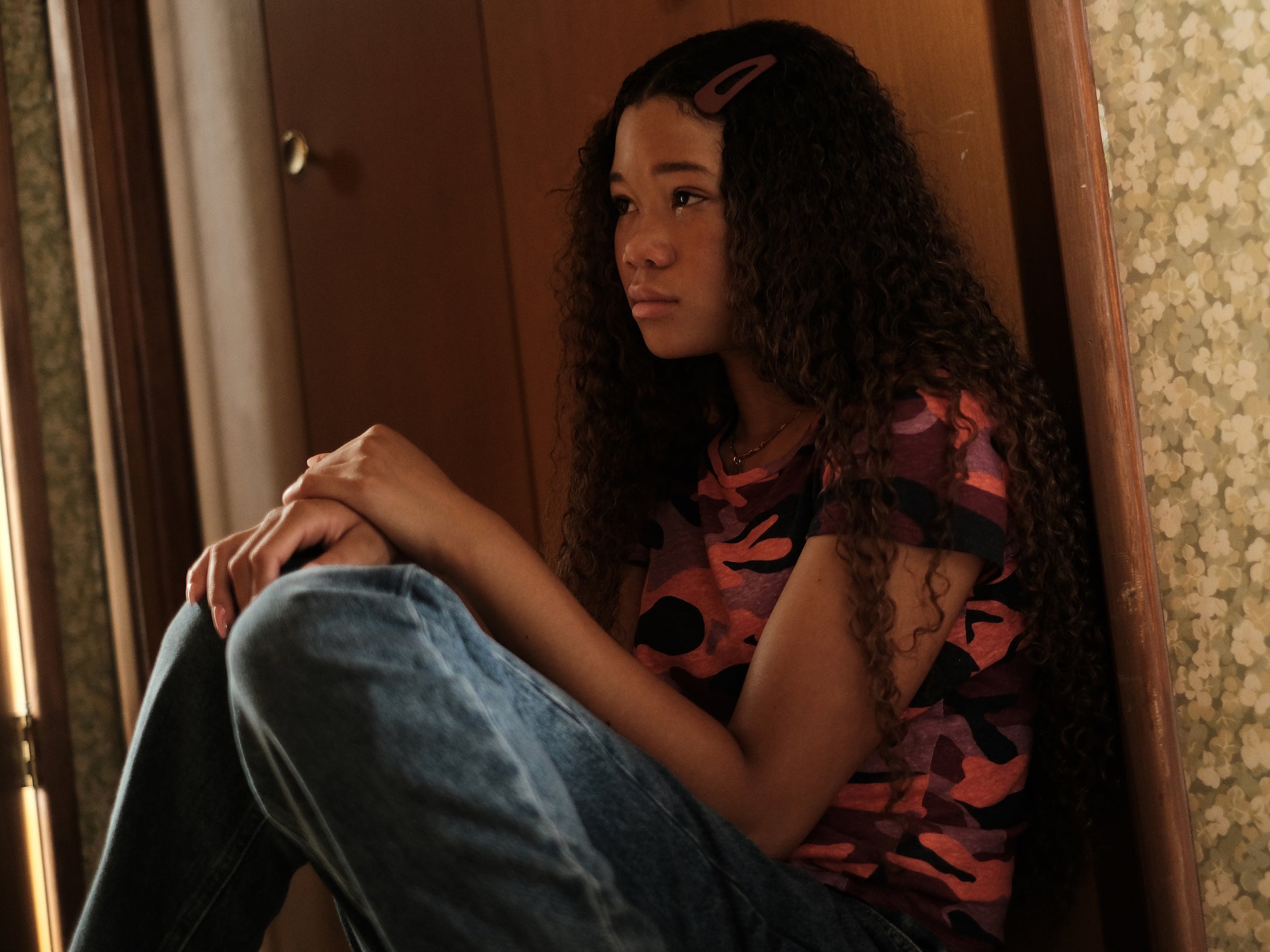 Storm Reid is entirely convincing as Rue’s younger sister Gia