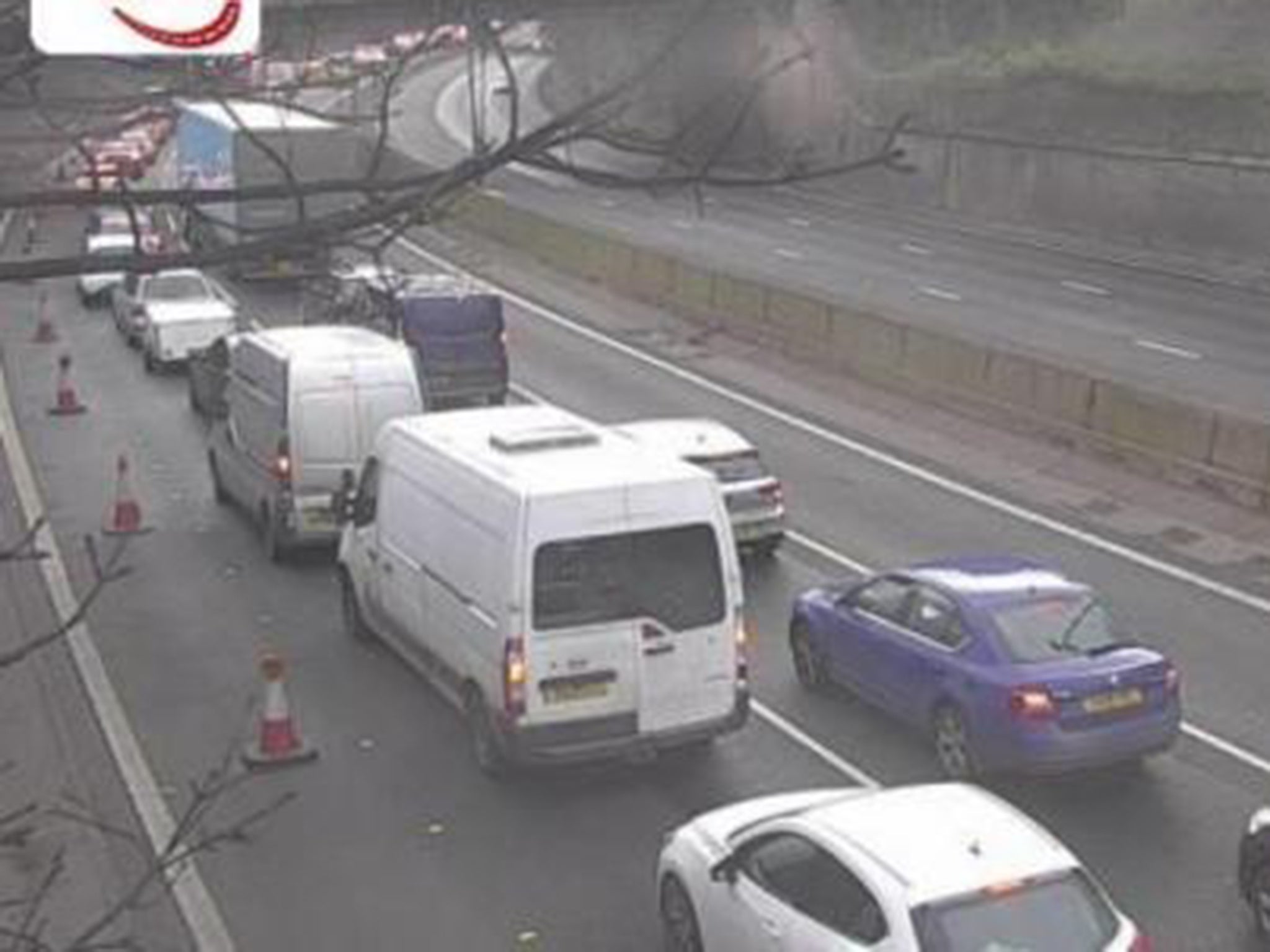 Queues on the M4 after Saturday’s tragic crash