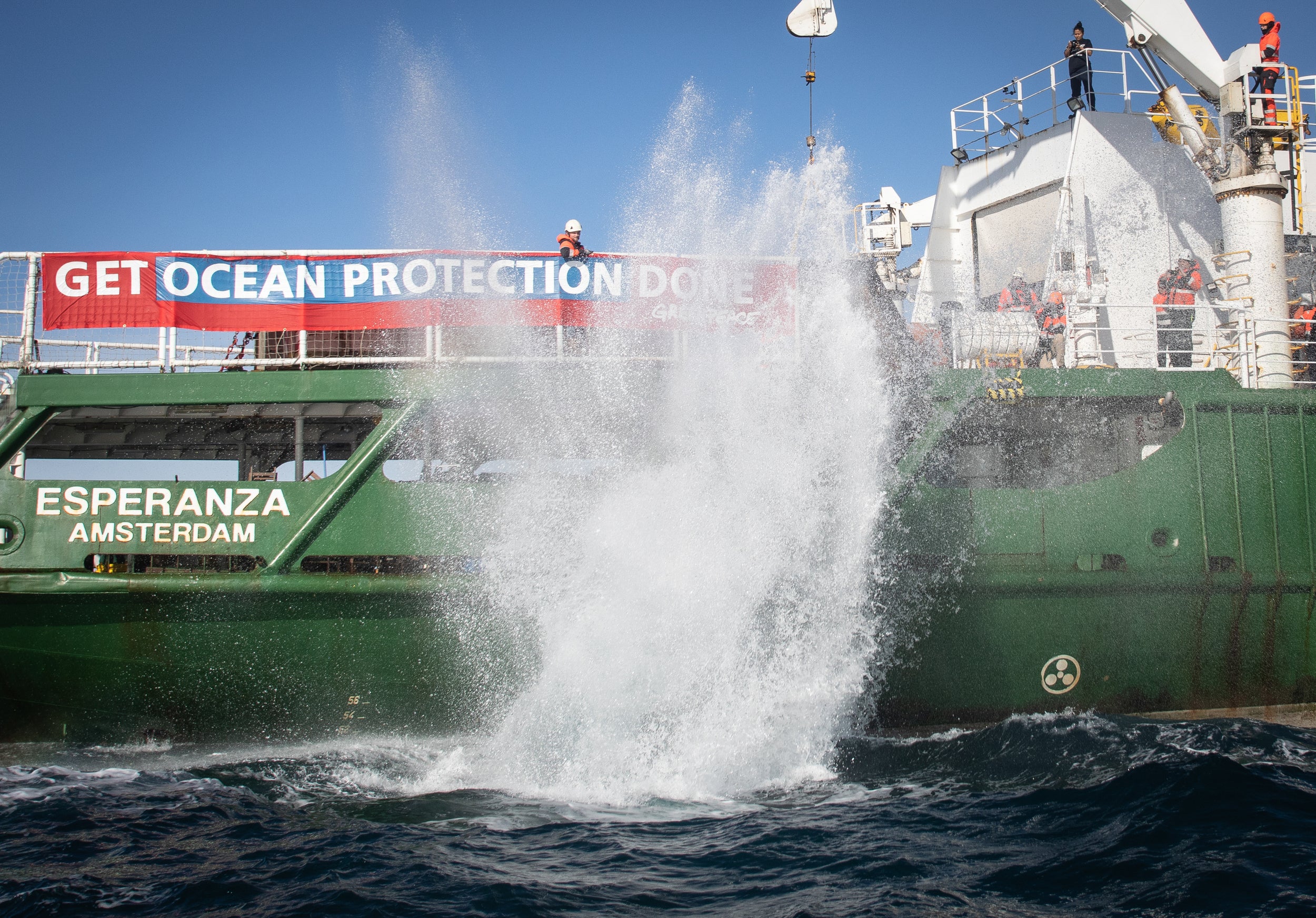 Greenpeace will not be prosecuted for dropping granite boulders in the Offshore Brighton Marine Protected Area in February 2021 (Greenpeace/PA)