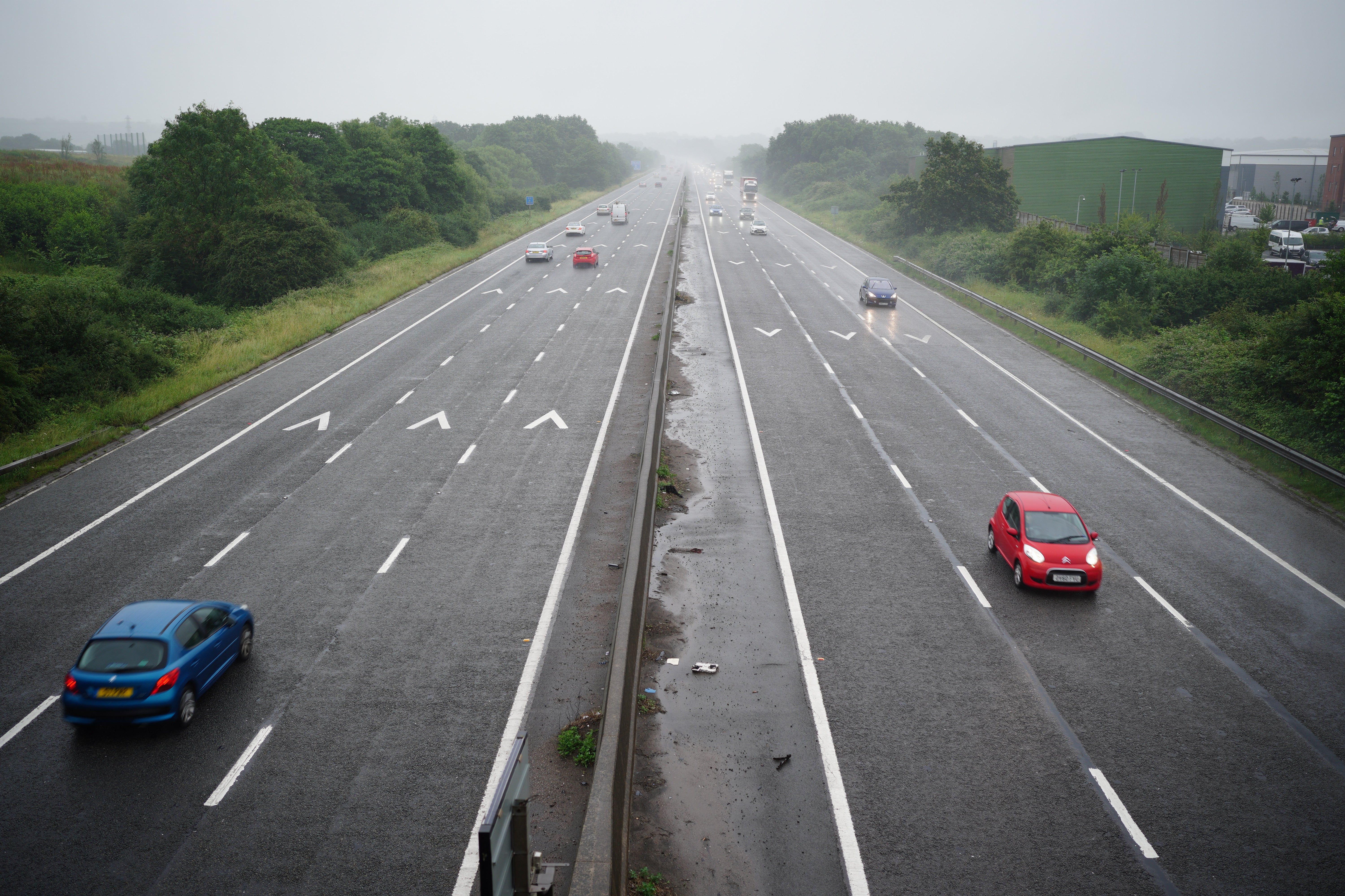 The crash happened on the M4 near Newport (Ben Birchall/PA)