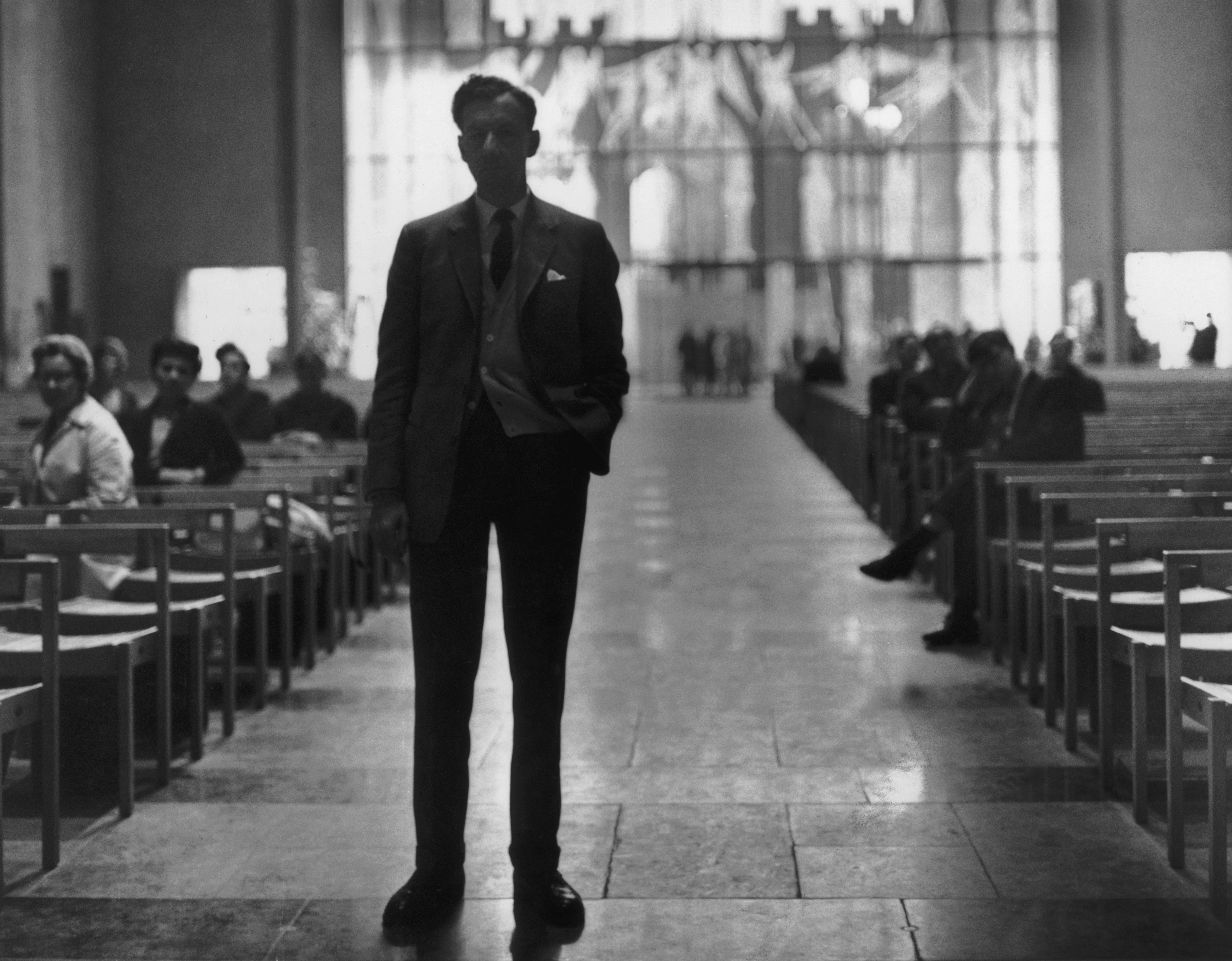 British composer Benjamin Britten in Coventry cathedral during rehearsals for his ‘War Requiem’ in 1962