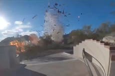 Doorbell camera captures mysterious explosion that flattened Arizona mansion