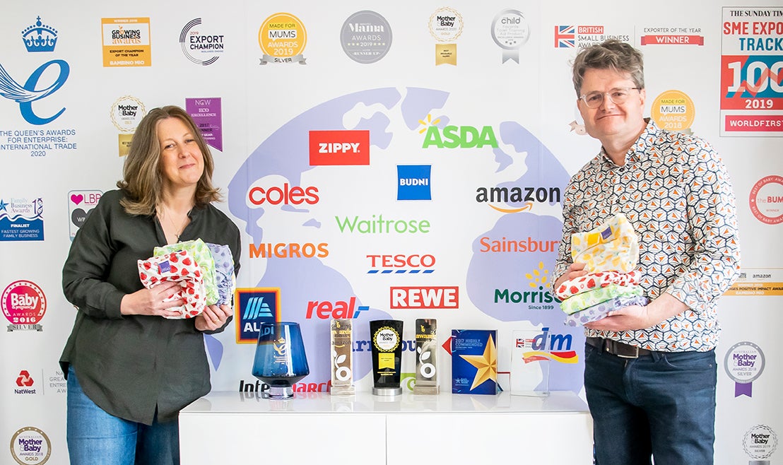 Jo and Guy with their products, which are chemical-free and less potentially irritating to sensitive skin