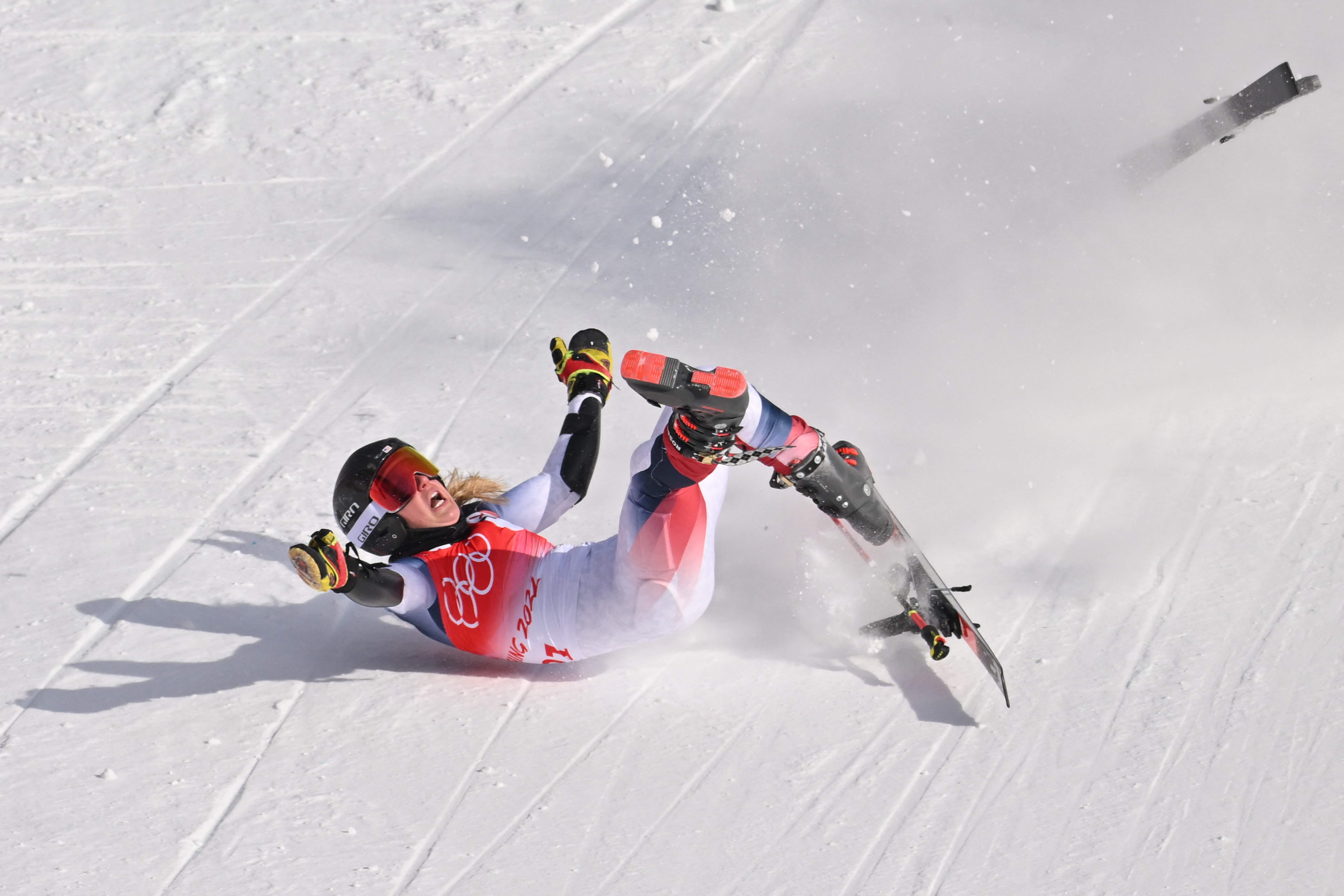 Team USA skier Nina O’Brien recovering from harrowing crash near finish line of giant slalom race