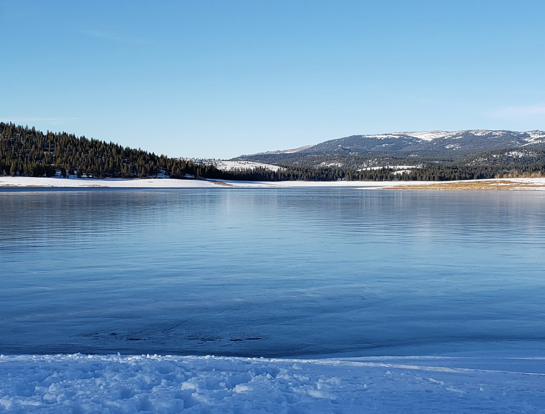 The Stampede Reservoir in Northern California