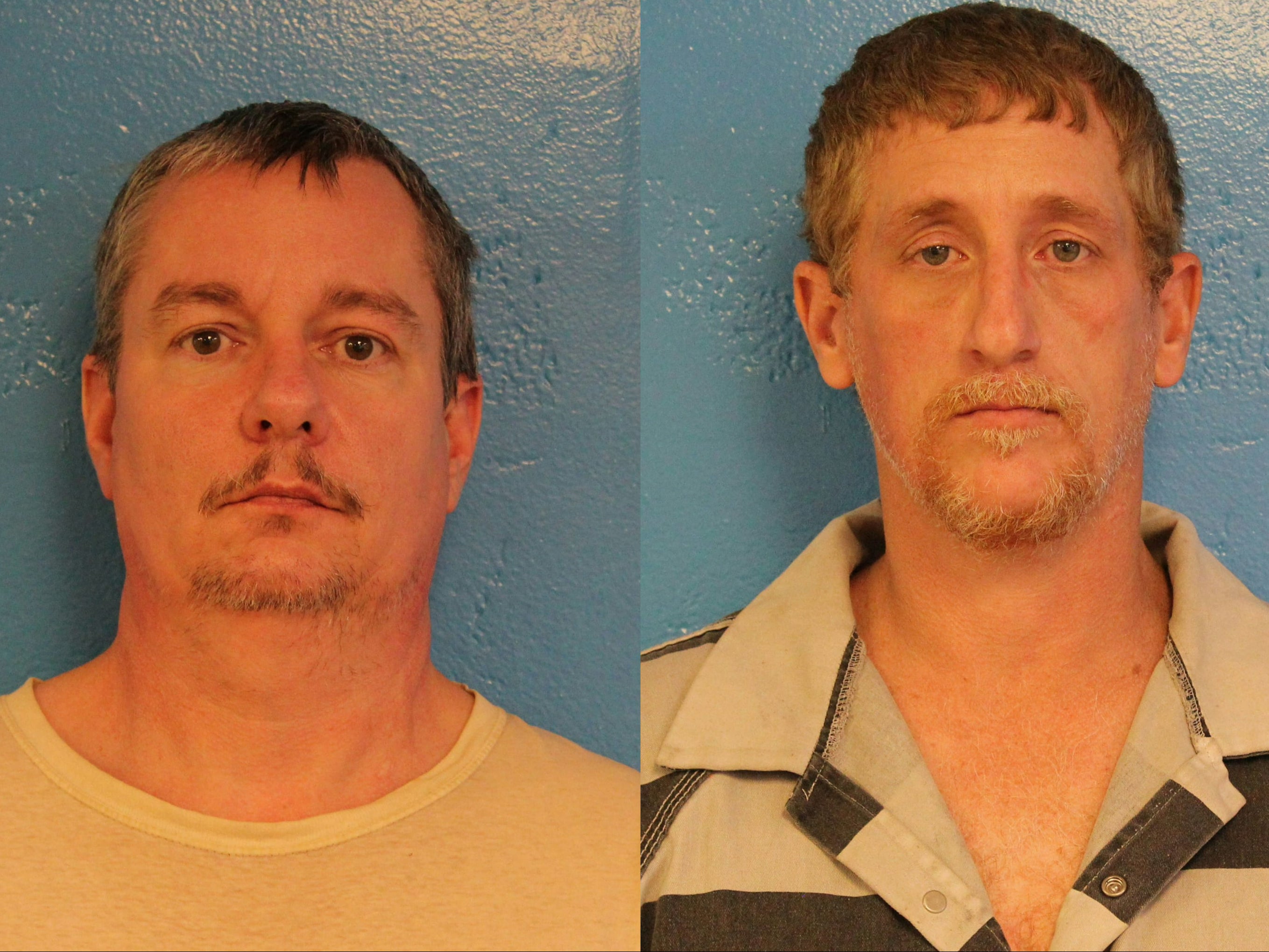 Johnny Shane Brown, left, and Timothy Allen Sarver, right