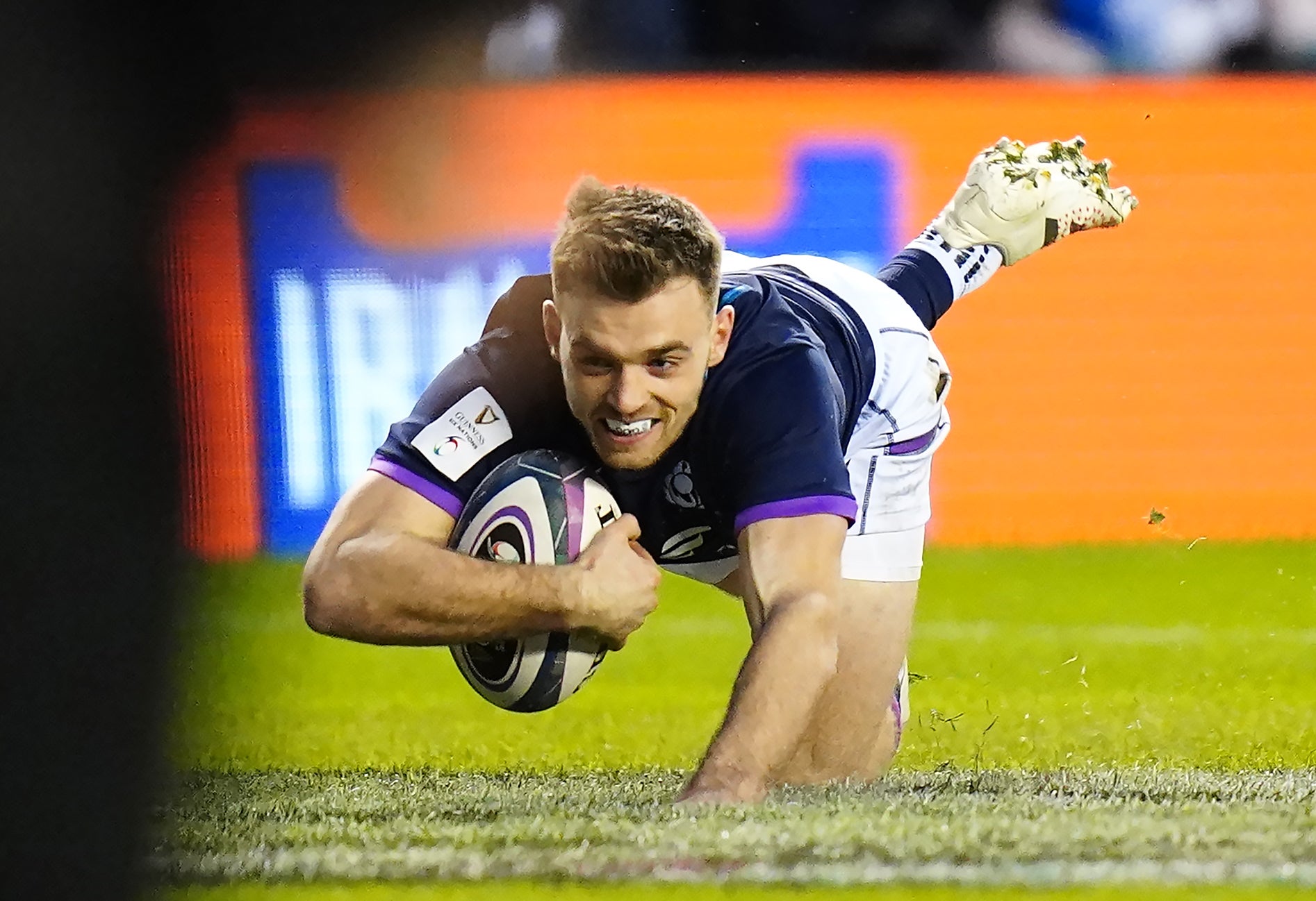 Ben White scores his debut try (Jane Barlow/PA)