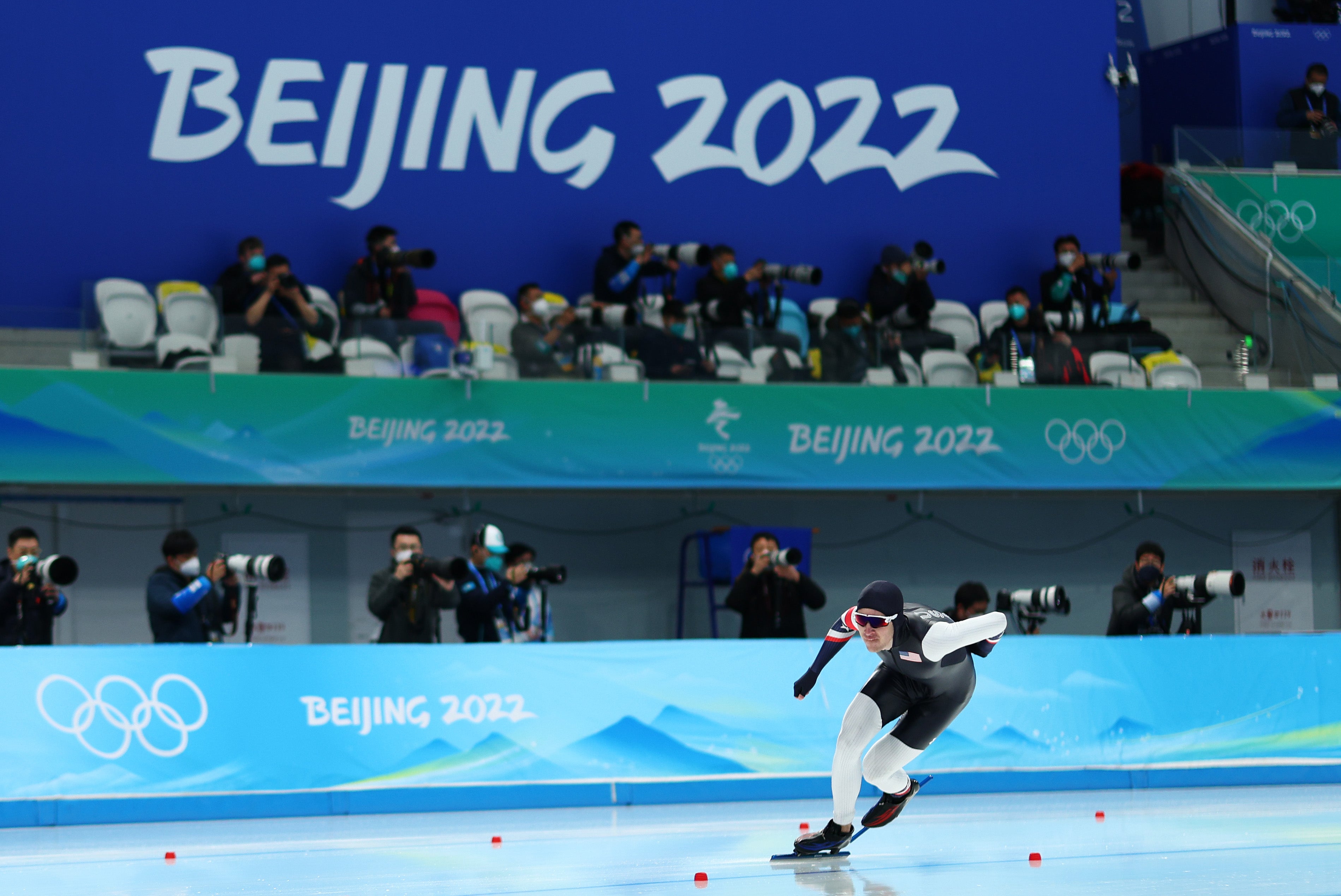 Casey Dawson of Team United States skates during the Men's 1500m