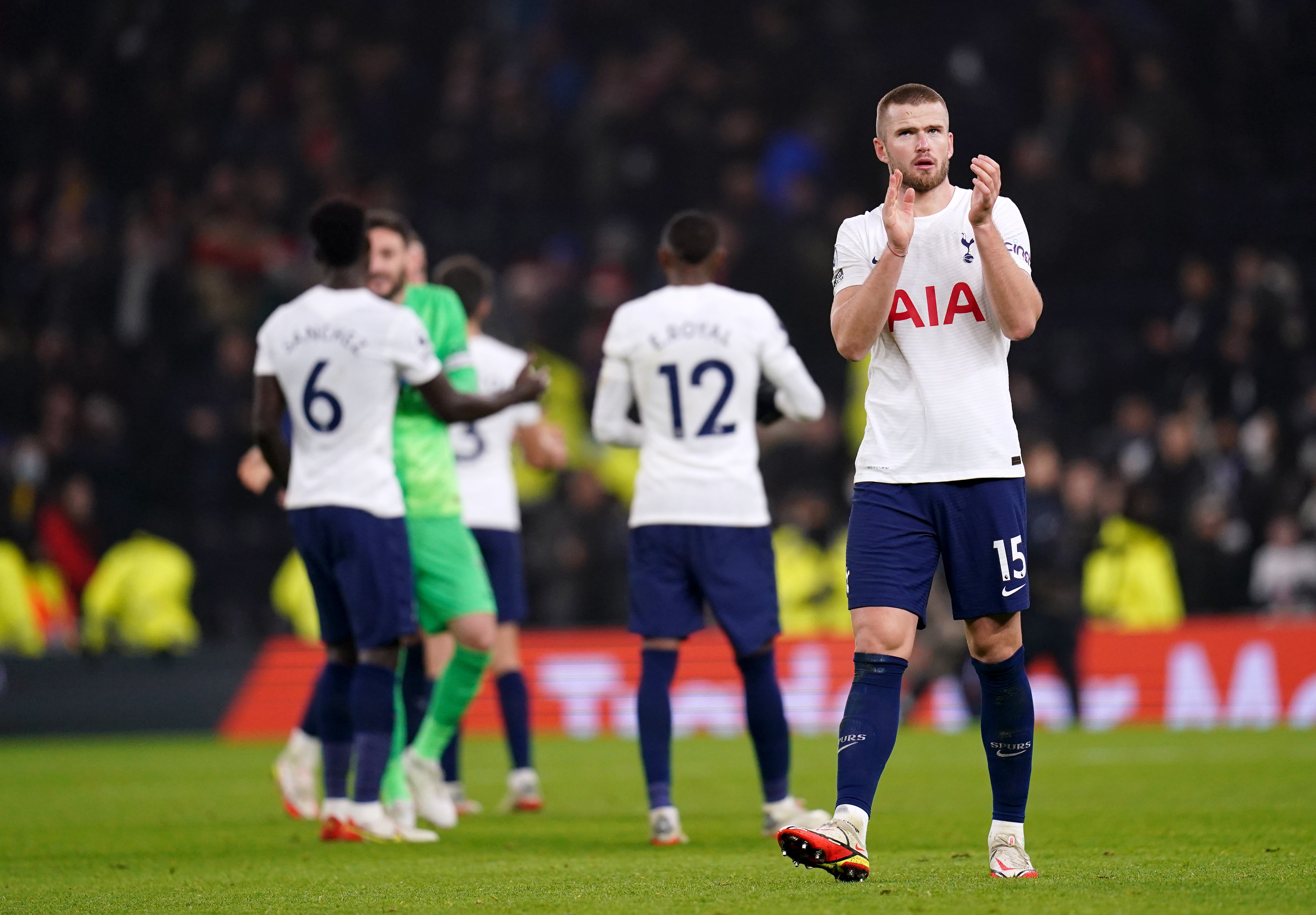 Eric Dier is out injured with a thigh problem (Adam Davy/PA)