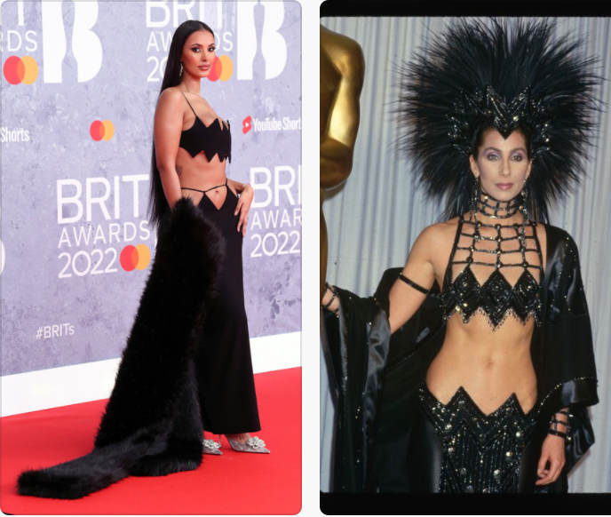 Maya Jama emulates Cher on the Brits red carpet