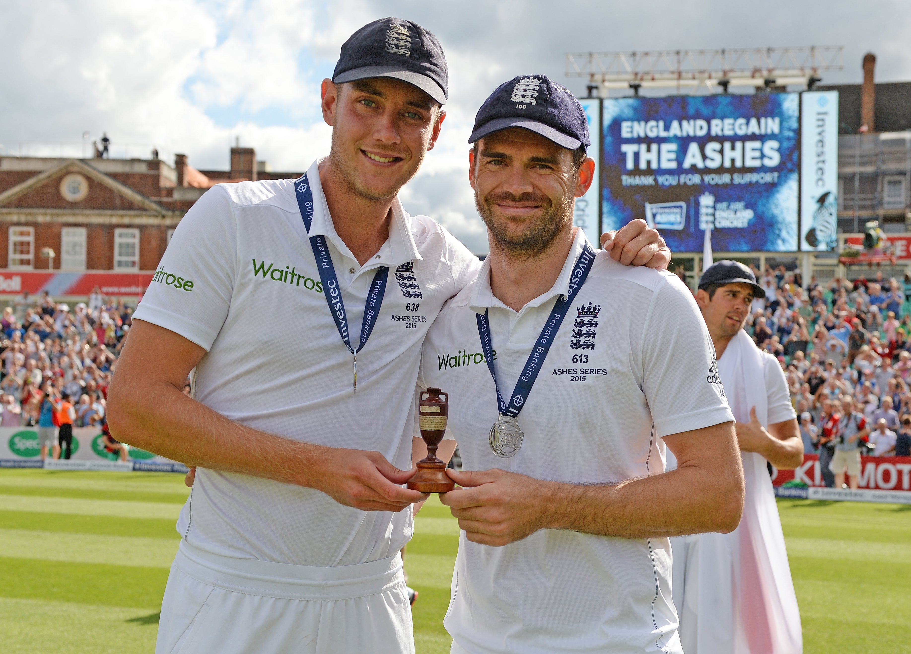 England’s most prolific wicket-takers James Anderson (right) and Stuart Broad (Philip Brown/PA)