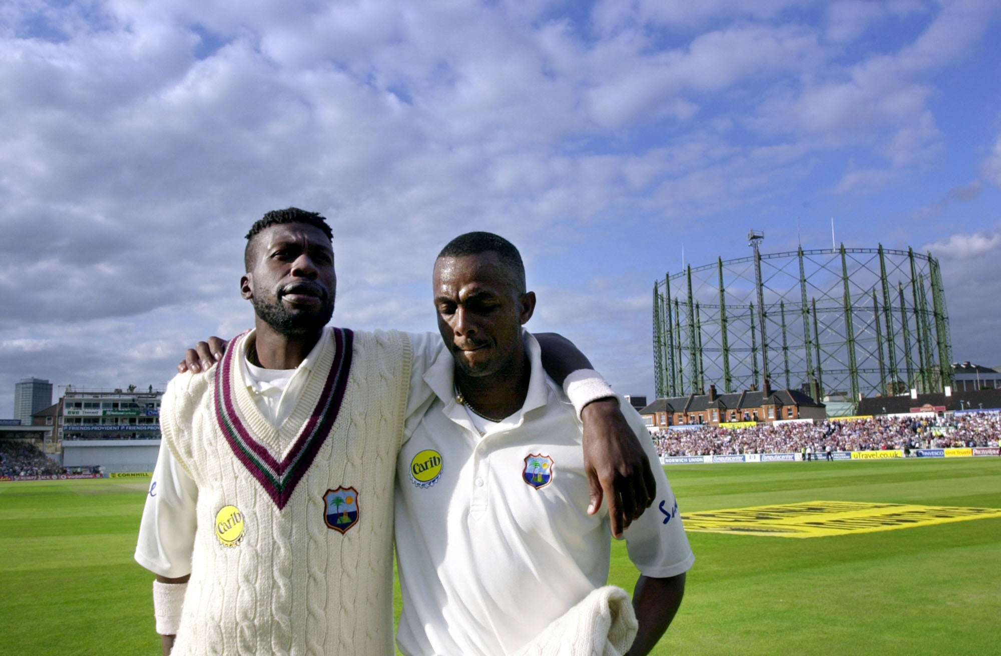 Brothers in arms Curtly Ambrose, left, and Courtney Walsh (Rebecca Naden/PA)