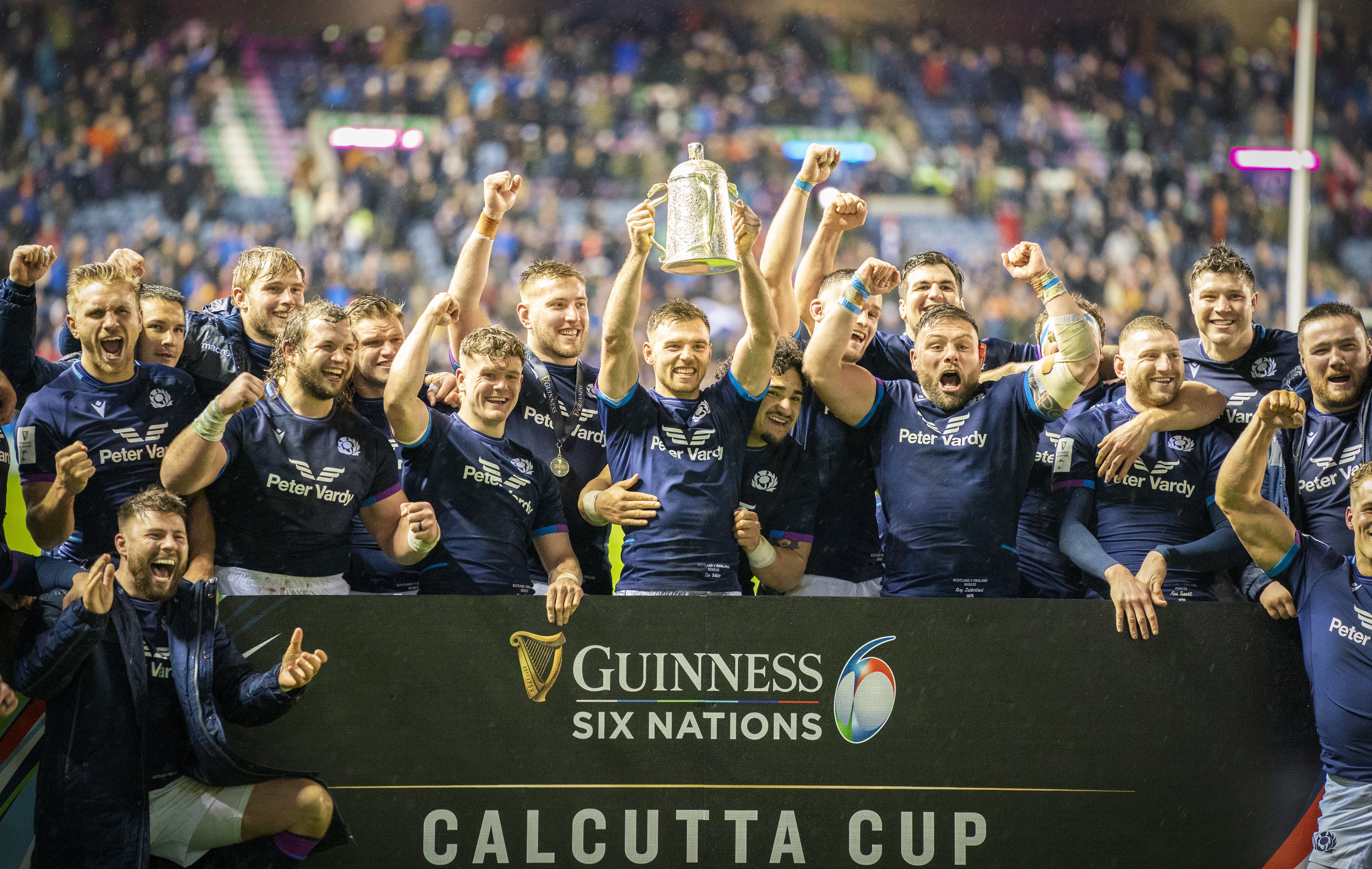 Scotland retained the Calcutta Cup at Murrayfield (Jane Barlow/PA)