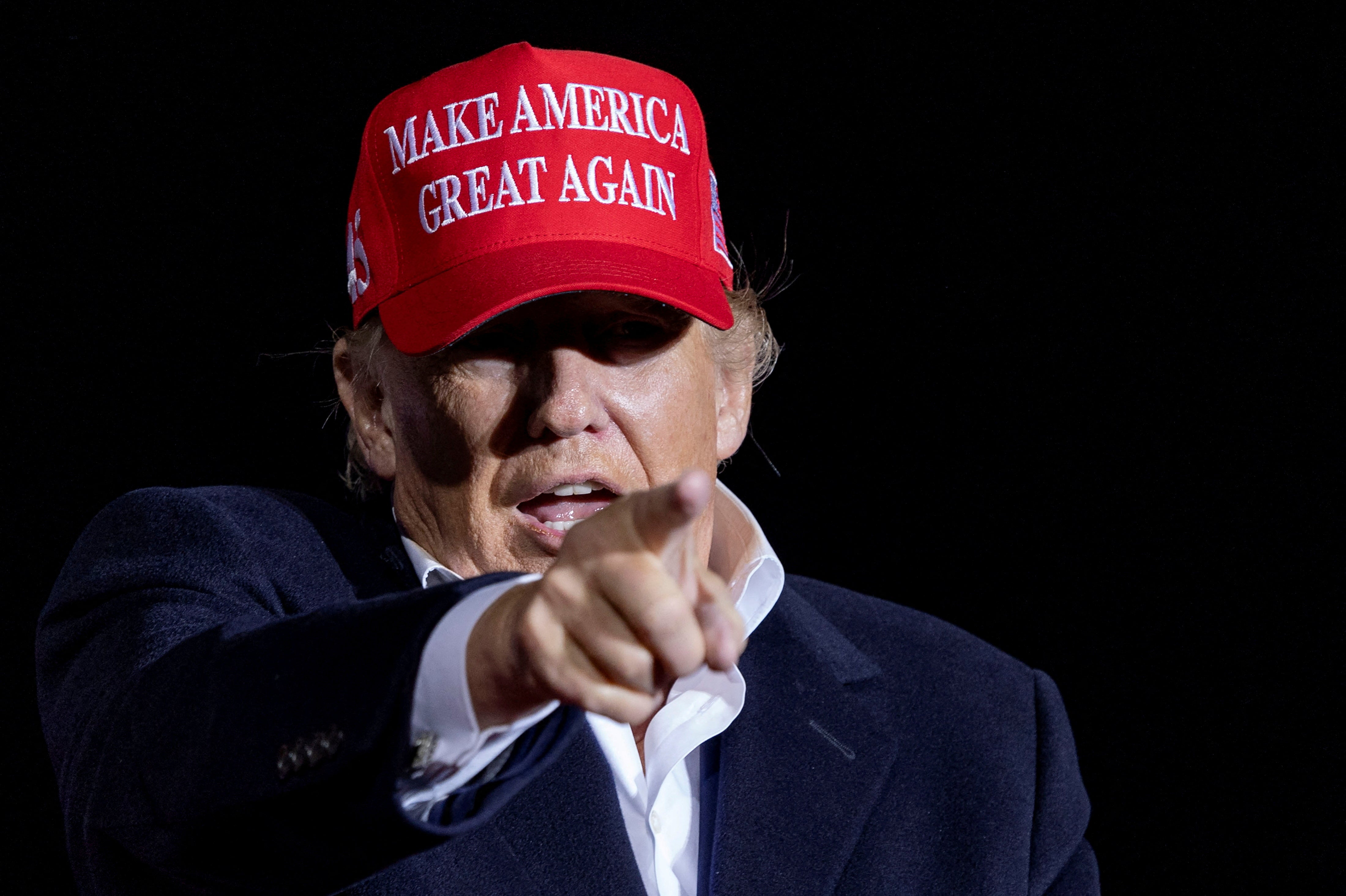 File: Former US president Donald Trump holds a rally in Florence, Arizona