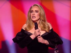 Adele says she ‘loves being a woman’ at Brits as she wins gender-neutral Artist of the Year award