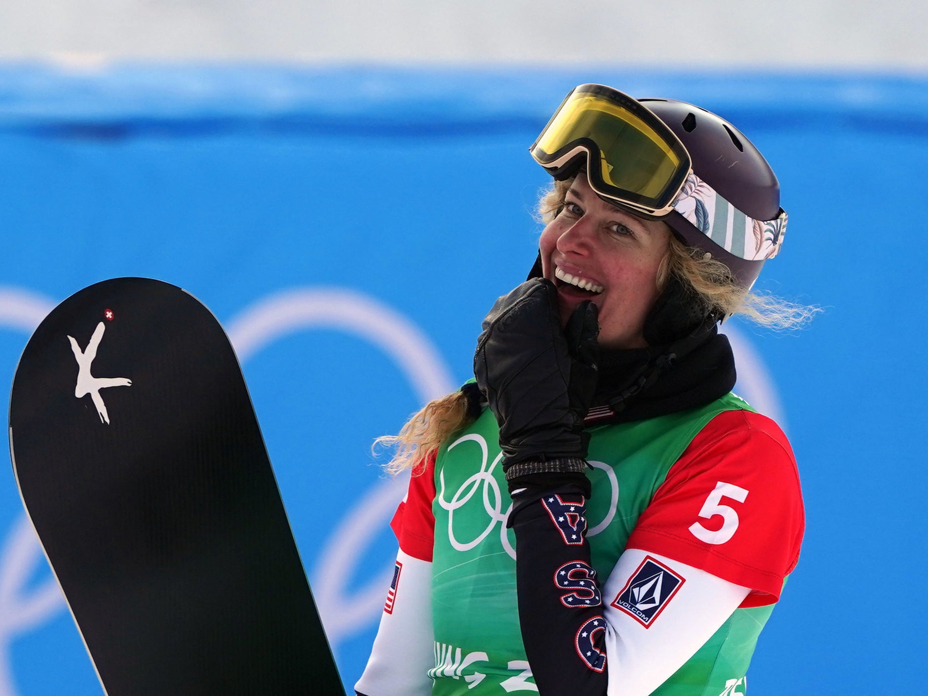 Lindsey Jacobellis after winning the Women's Snowboard Cross final