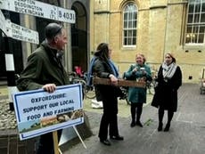 Farmers stage sausage roll protest over vegan menus as Jeremy Clarkson claims council meat ban ‘Stalinist’