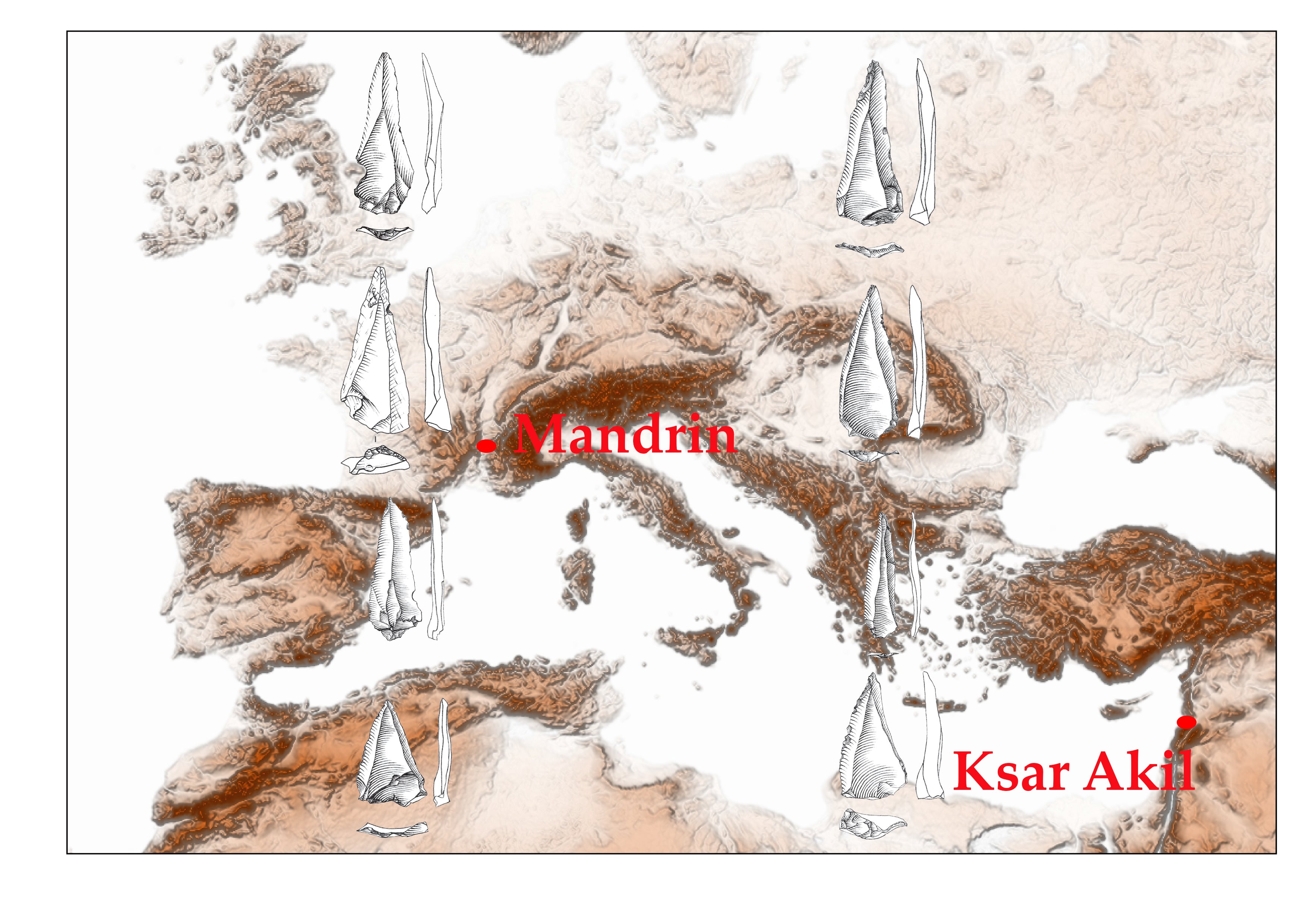 Archaeologists believe the flint tools prove the colonists travelled to France form the Middle East