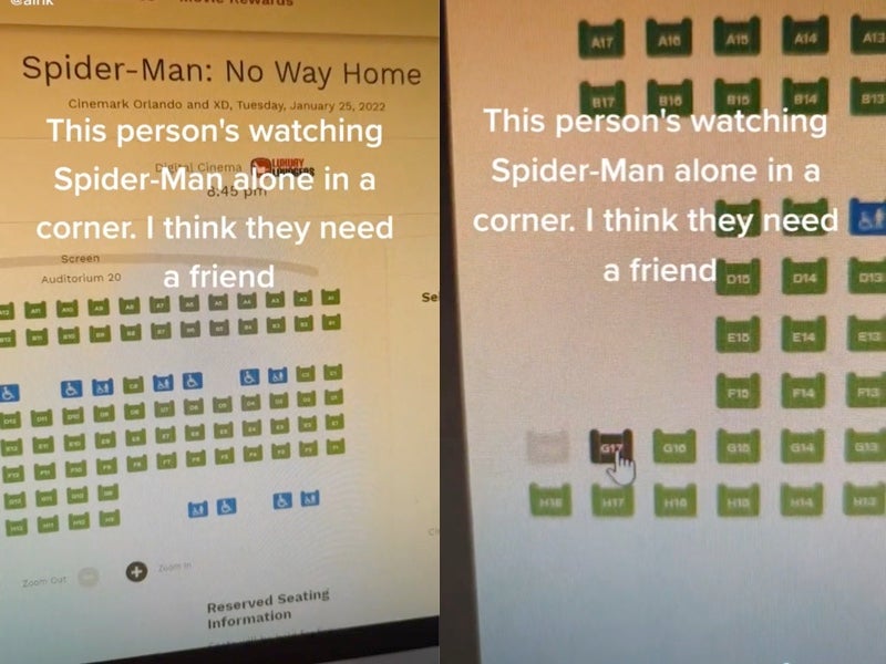 Man horrifies TikTok users after planning to book seat next to only other movie-goer