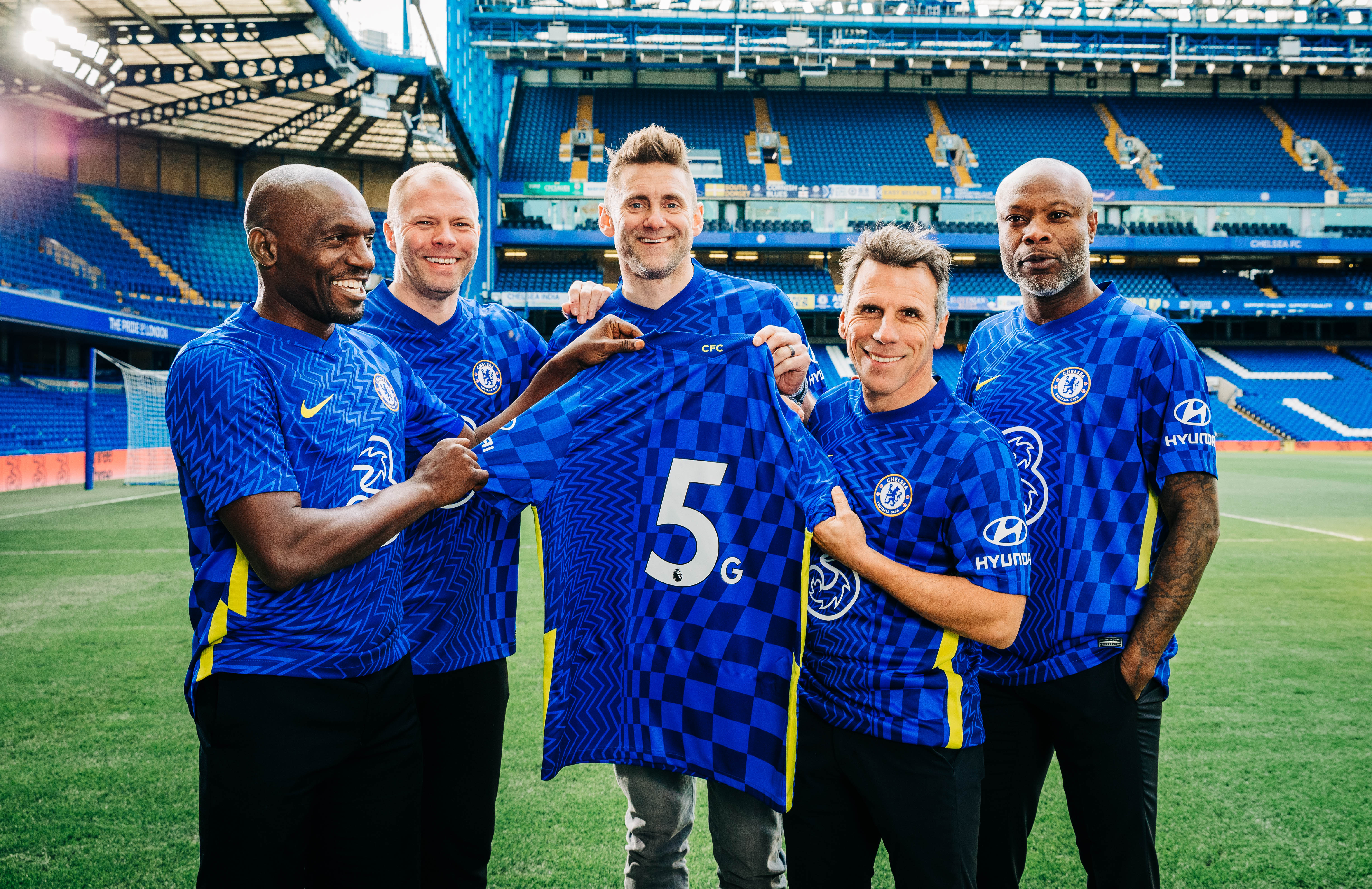 Former Chelsea players appeared at the stadium to mark the launch (Three)