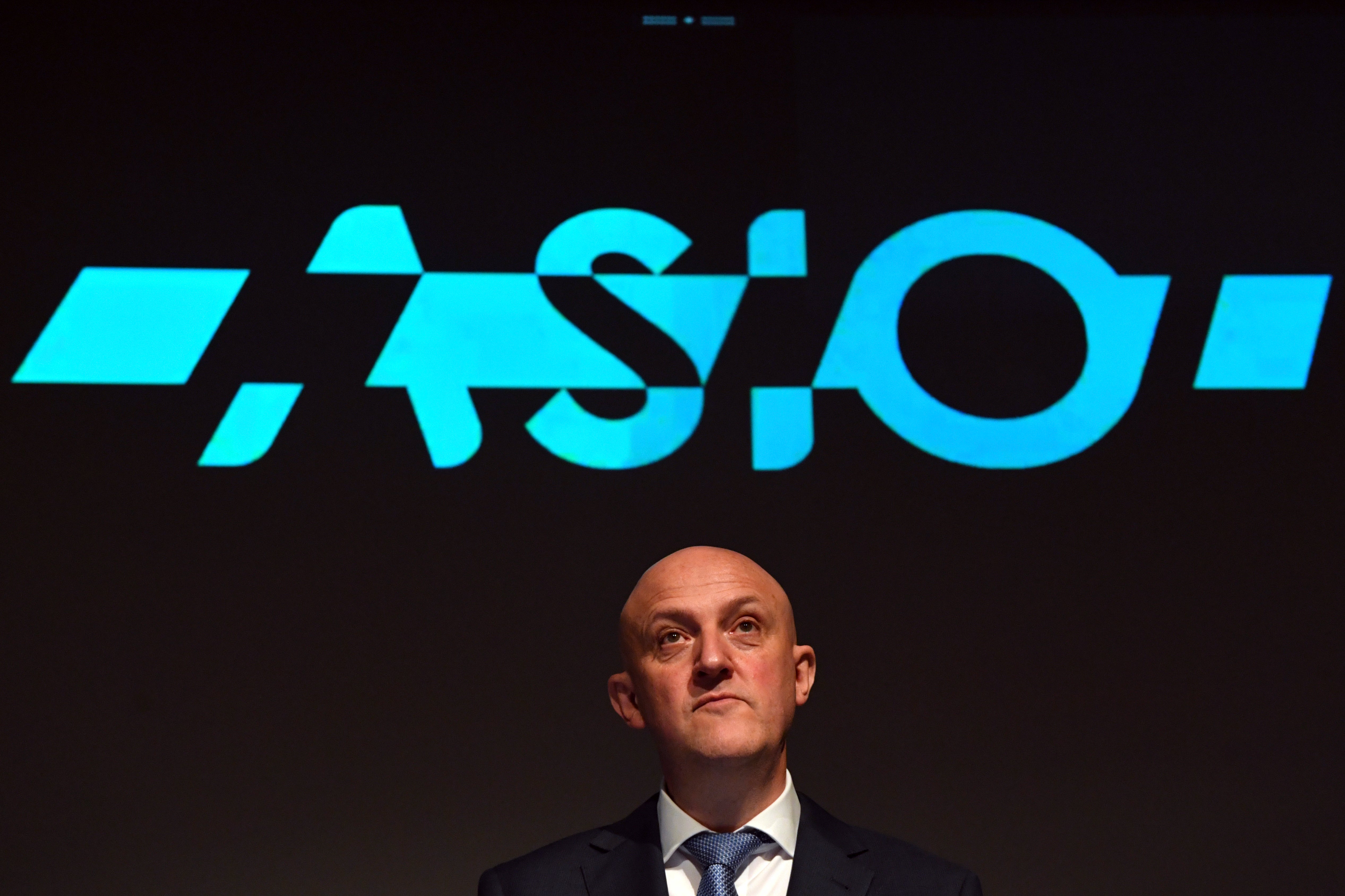 Australian Security Intelligence Organisation ASIO Director General Mike Burgess rehearses his annual speech at ASIO headquarters in Canberra