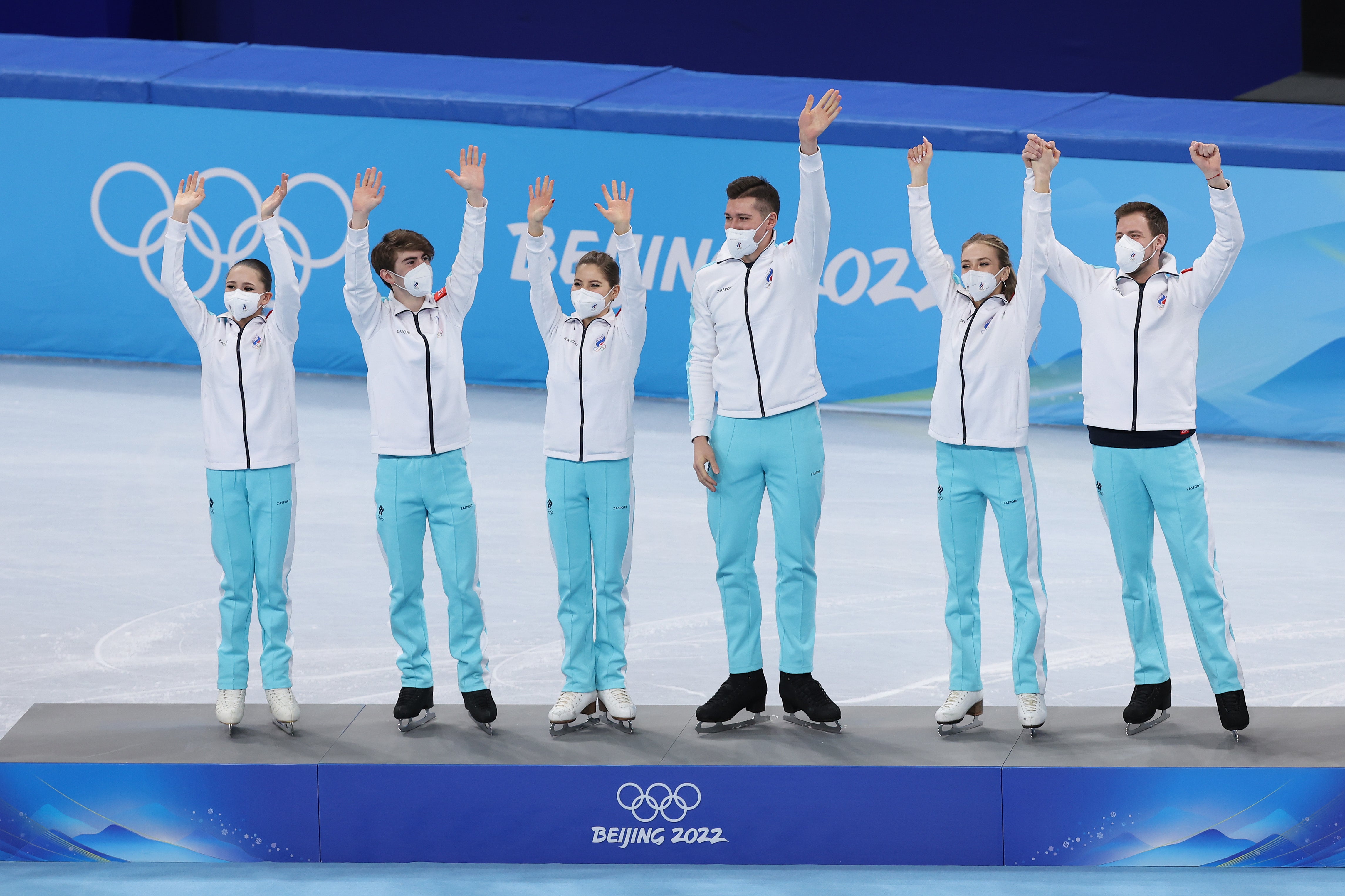 The Russia Olympic Committee won team figure skating gold