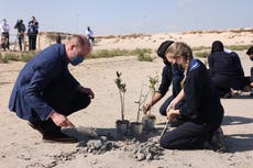 William tells children ‘you are the future’ as he joins tree planting session