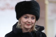 Liz Truss demands ‘full-scale’ Russian withdrawal amid Moscow claims of partial troop pull-out