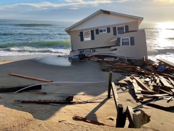 Site of the collapsed house in Rodanthe