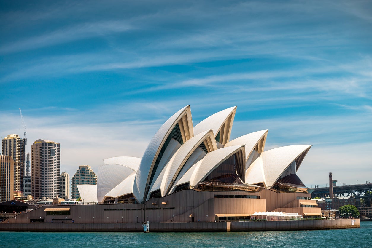 Sailing in: Sydney and much of Australia is set to welcome international arrivals from Monday