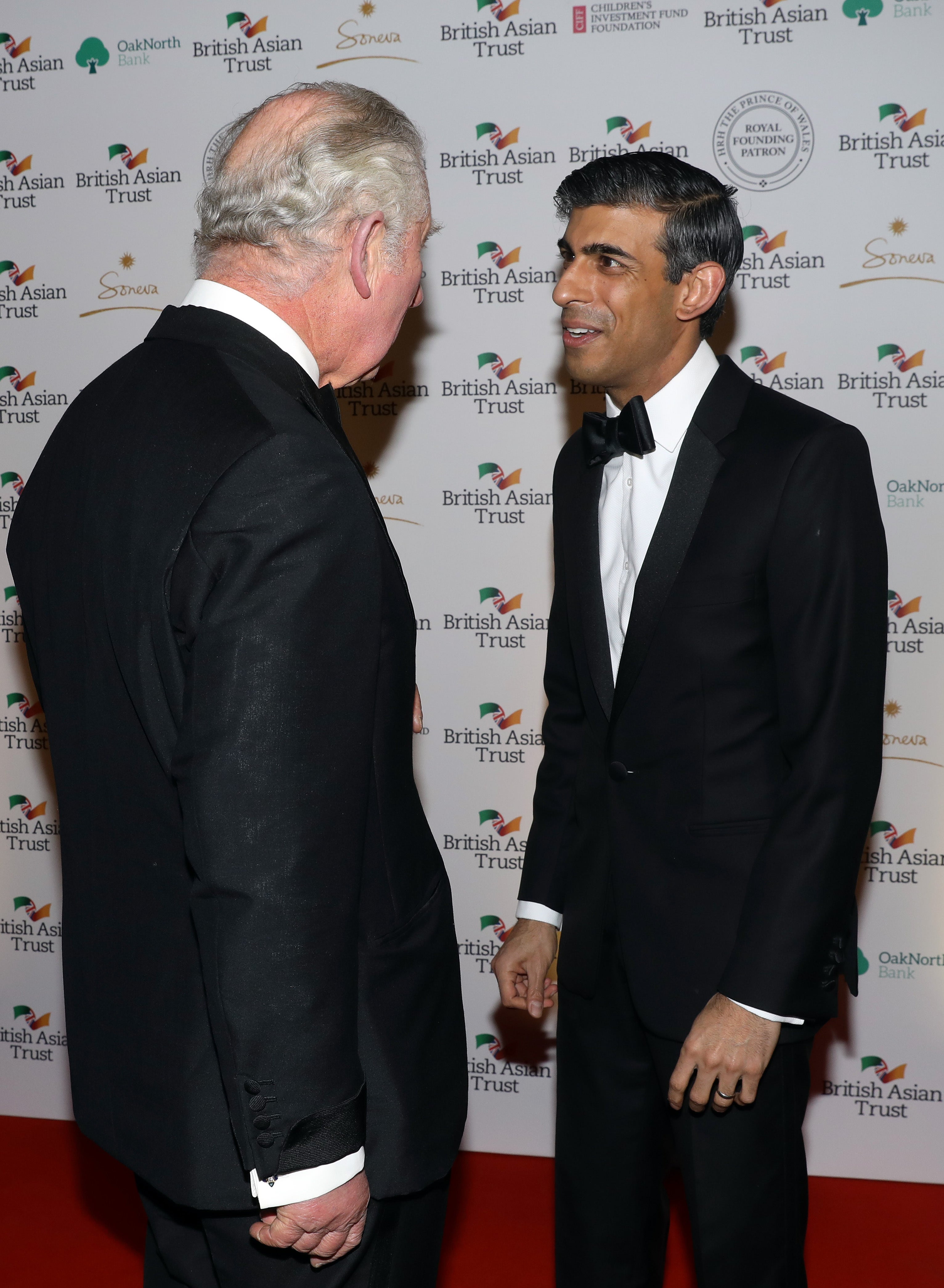 Prince Charles with chancellor Rishi Sunak at an event a day before testing positive for coronavirus